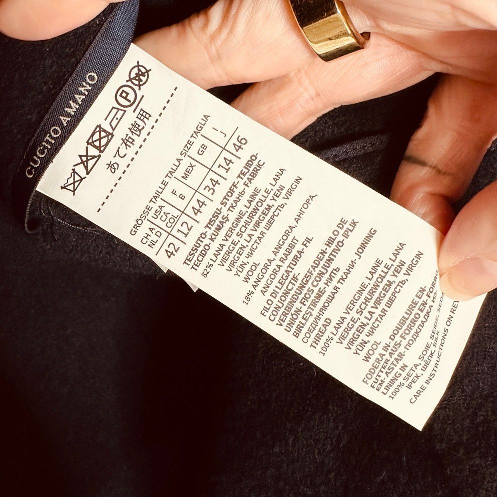 Max Mara S MaxMara Cucio Amano Navy Angora Wool 3-Button Blazer 12 Size XL / US 12-14 / IT 48-50 - 7 Thumbnail
