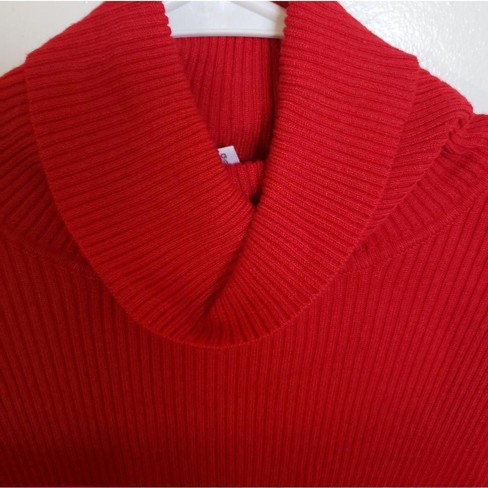 Designer CT1022a Red Cowl Neck Long Sleeve Sweater Size XXL / US 16-18 / IT 52-54 - 1 Thumbnail
