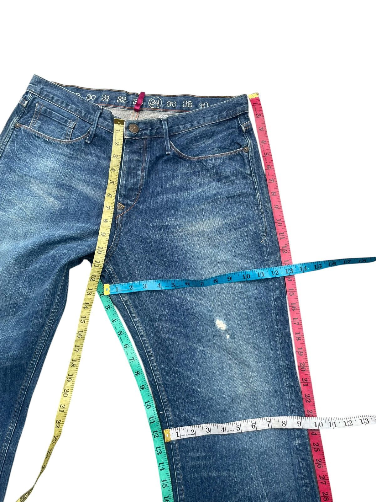 Earnest Sewn Earnest Sewn Flare Distresed Jeans Size US 35 - 15 Thumbnail