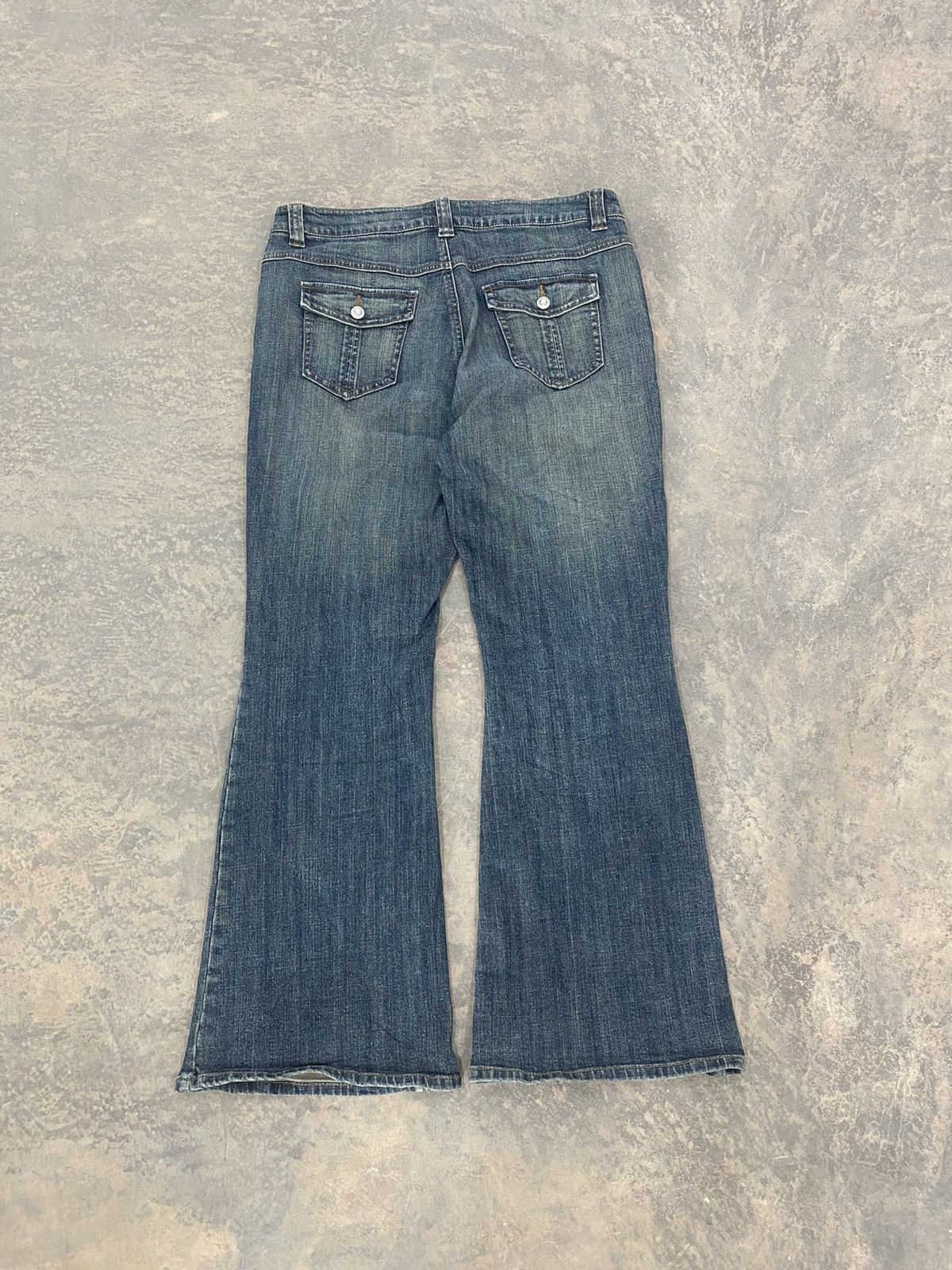 Hysteric Glamour VINTAGE JAPAN BRAND FLARE JEANS WASH LGB PUNK PANTS Size US 35 - 8 Thumbnail