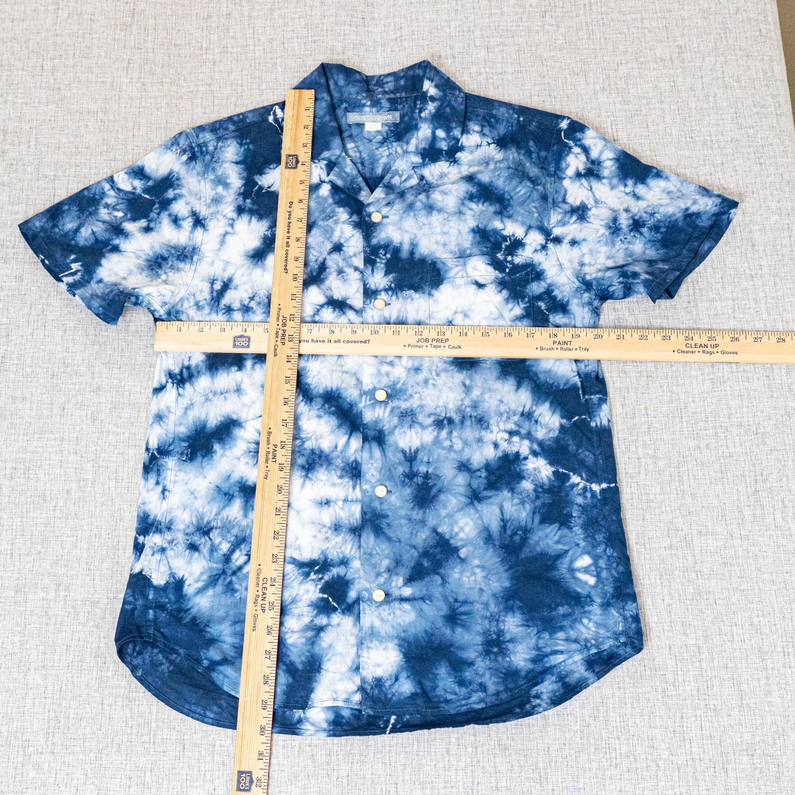 Outerknown Outerknown BBQ Camp Collar Tie Dyed Cotton Shirt Blue M Size US M / EU 48-50 / 2 - 8 Thumbnail