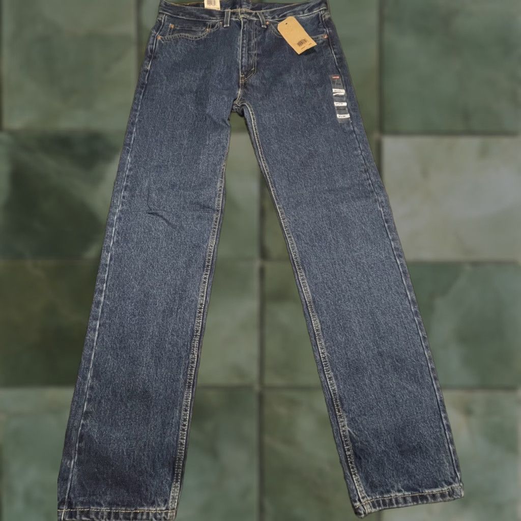 Levi's VINTAGE Levis 505 Jeans 34 X 34 Mens Regular Fit Straight Leg Extra Room In Thigh NWT blue denim 100% cotton Mens Jeans Regular 34x34 Size US 34 / EU 50 - 1 Thumbnail