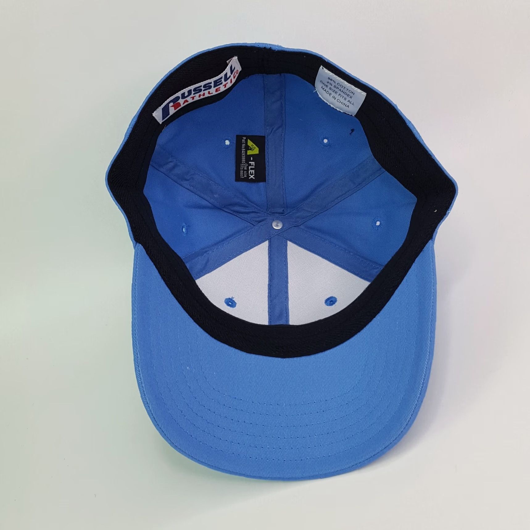 Russell Athletic VINTAGE Russell Athletic Hat Baseball Cap One Size Blue 90s Embroidered Adjustable Breathable Lightweight Cotton Twill Casual Sports Cap Mens Size ONE SIZE - 6 Thumbnail