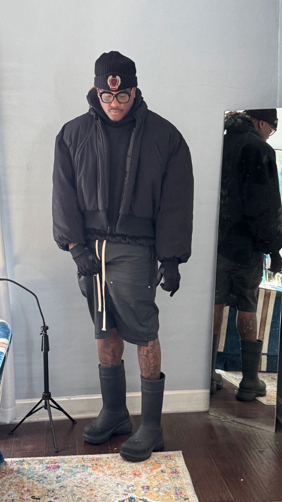 Yeezy YEEZY SEASON 9 SHOULDER PAD UNRELEASED BRIMMED HOODIE SAMPLE
