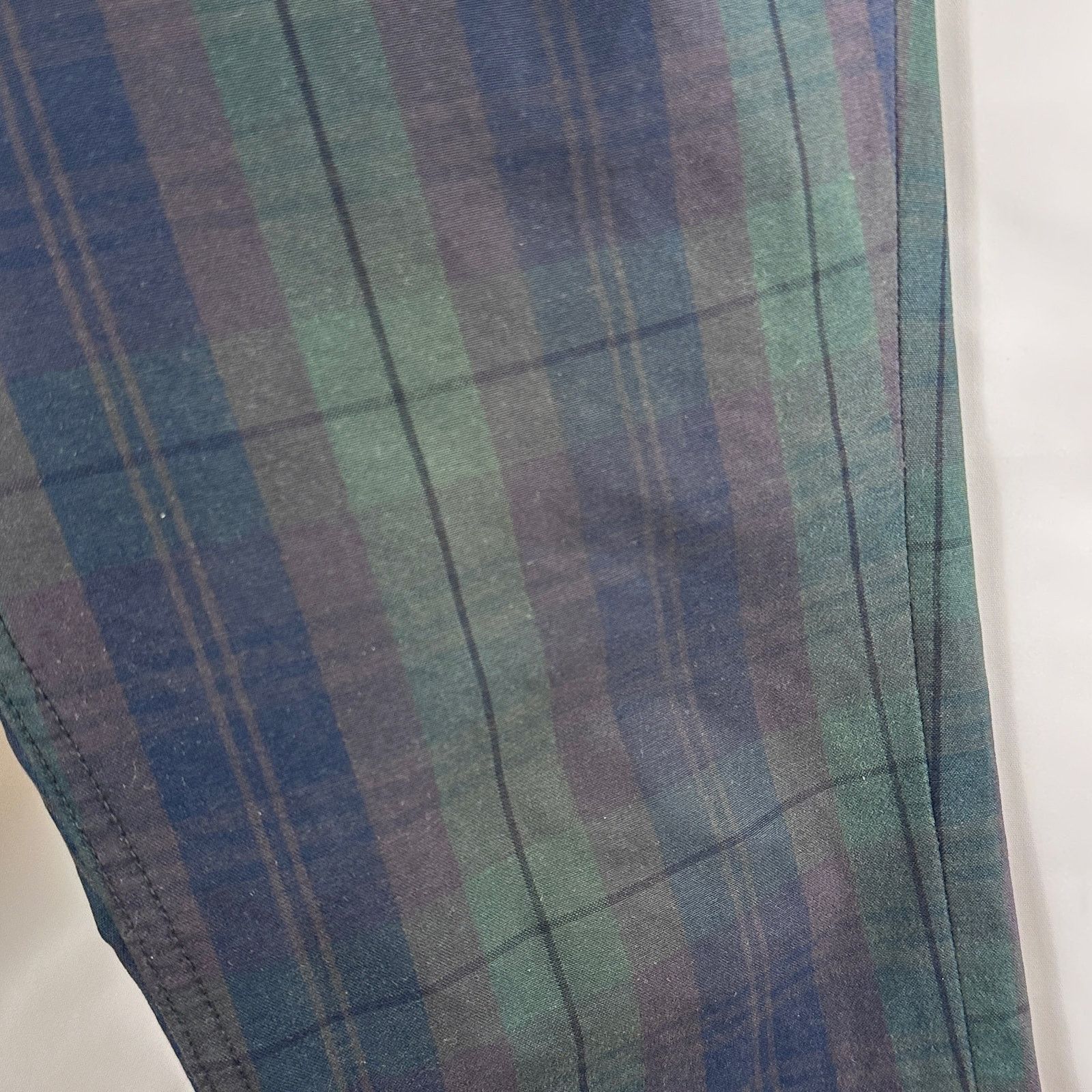 Kapital Green Plaid Buckle Back Pants Size US 33 - 6 Thumbnail