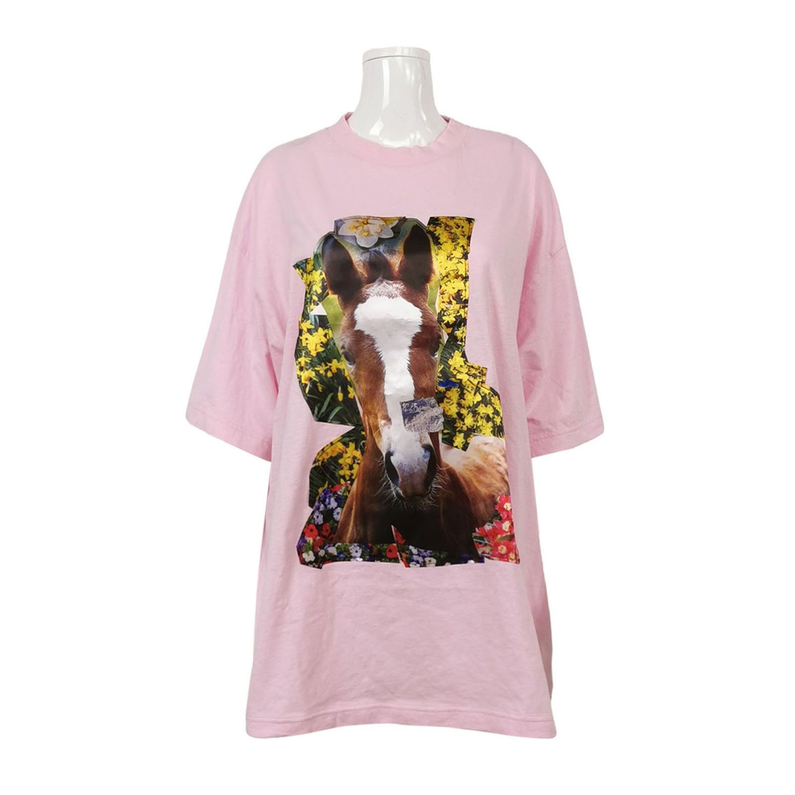 Acne Studios Acne Studios S Pink Horse Print Cotton T-Shirt Size S / US 4 / IT 40 - 1 Thumbnail