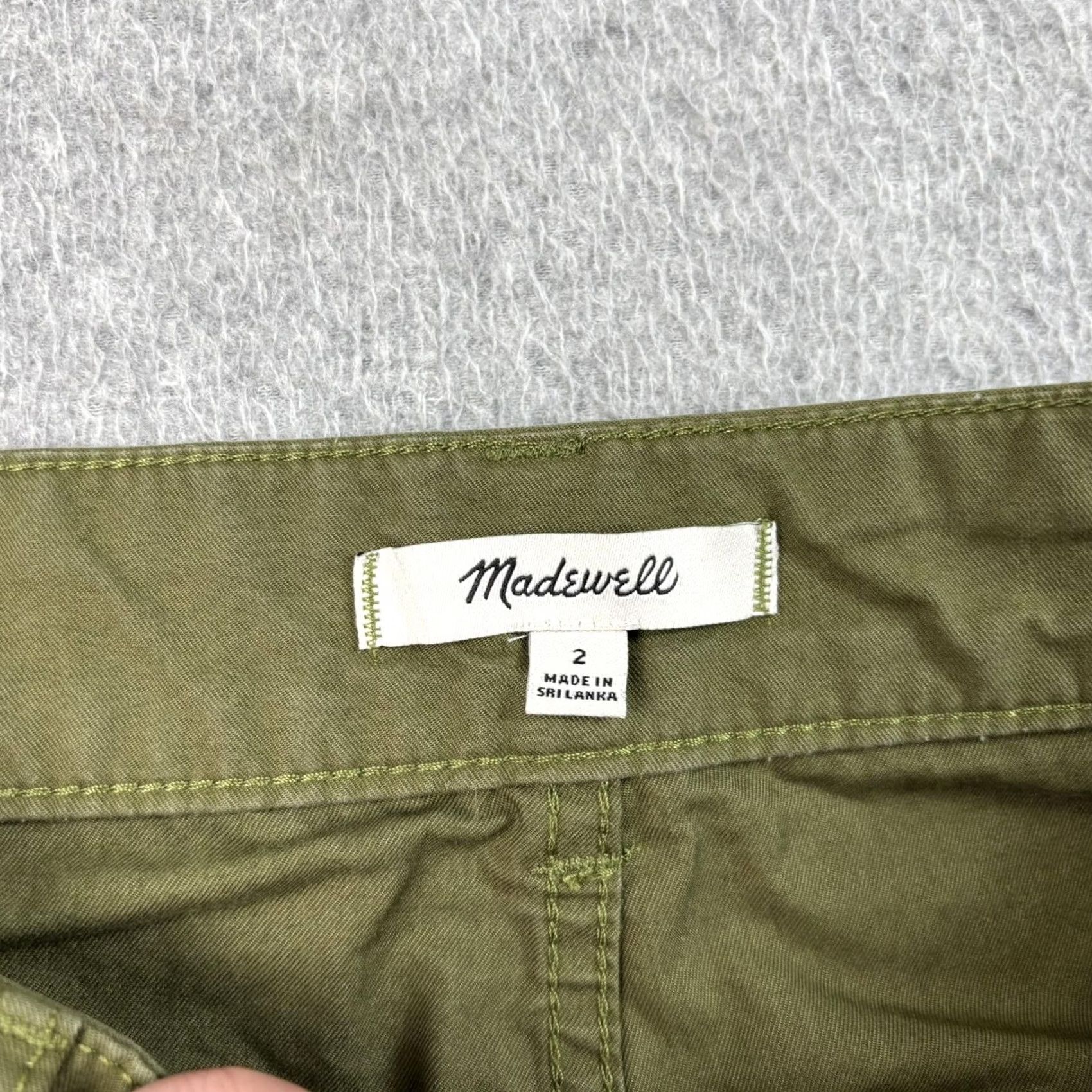Madewell Madewell Pants Women 2 Green Seamed Utility Barrel Leg Cargo Crop Heritage Y2K Size 26" / US 2 / IT 38 - 3 Thumbnail