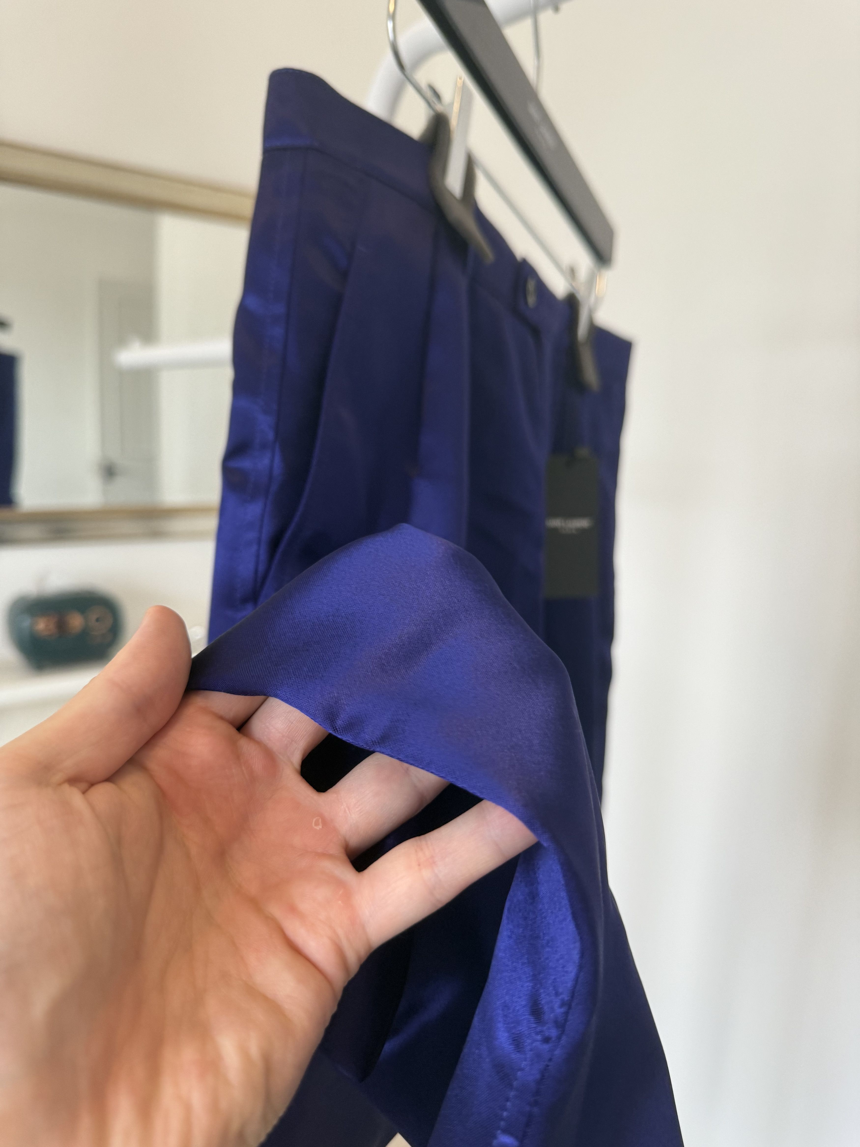Saint Laurent Paris SS22 Saint Laurent High-Rise pants in Satin Size US 32 / EU 48 - 9 Thumbnail