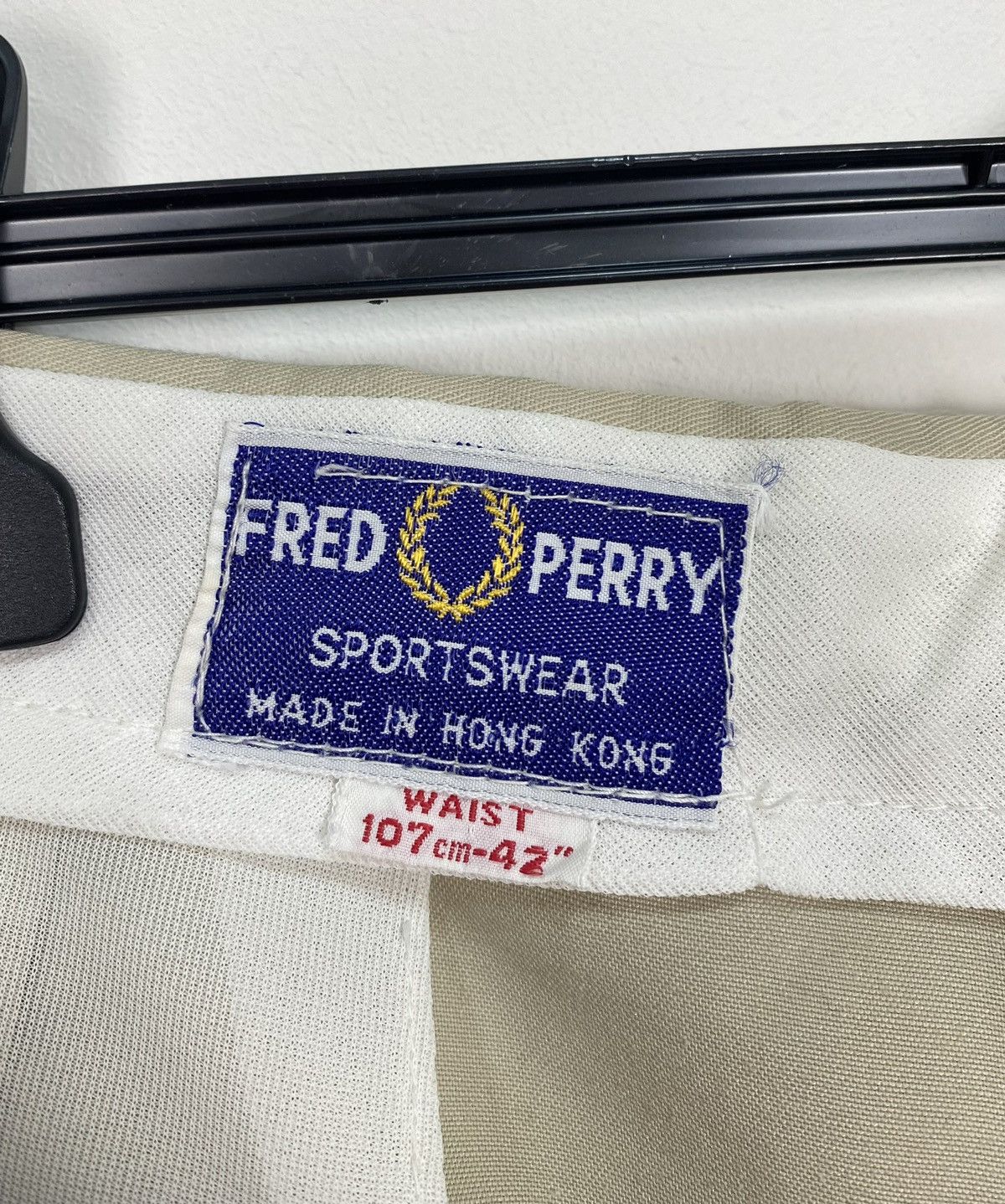 Fred Perry Vintage 80s Fred Perry Tennis Shorts Made in Hong Kong Beige Size US 42 / EU 58 - 8 Thumbnail