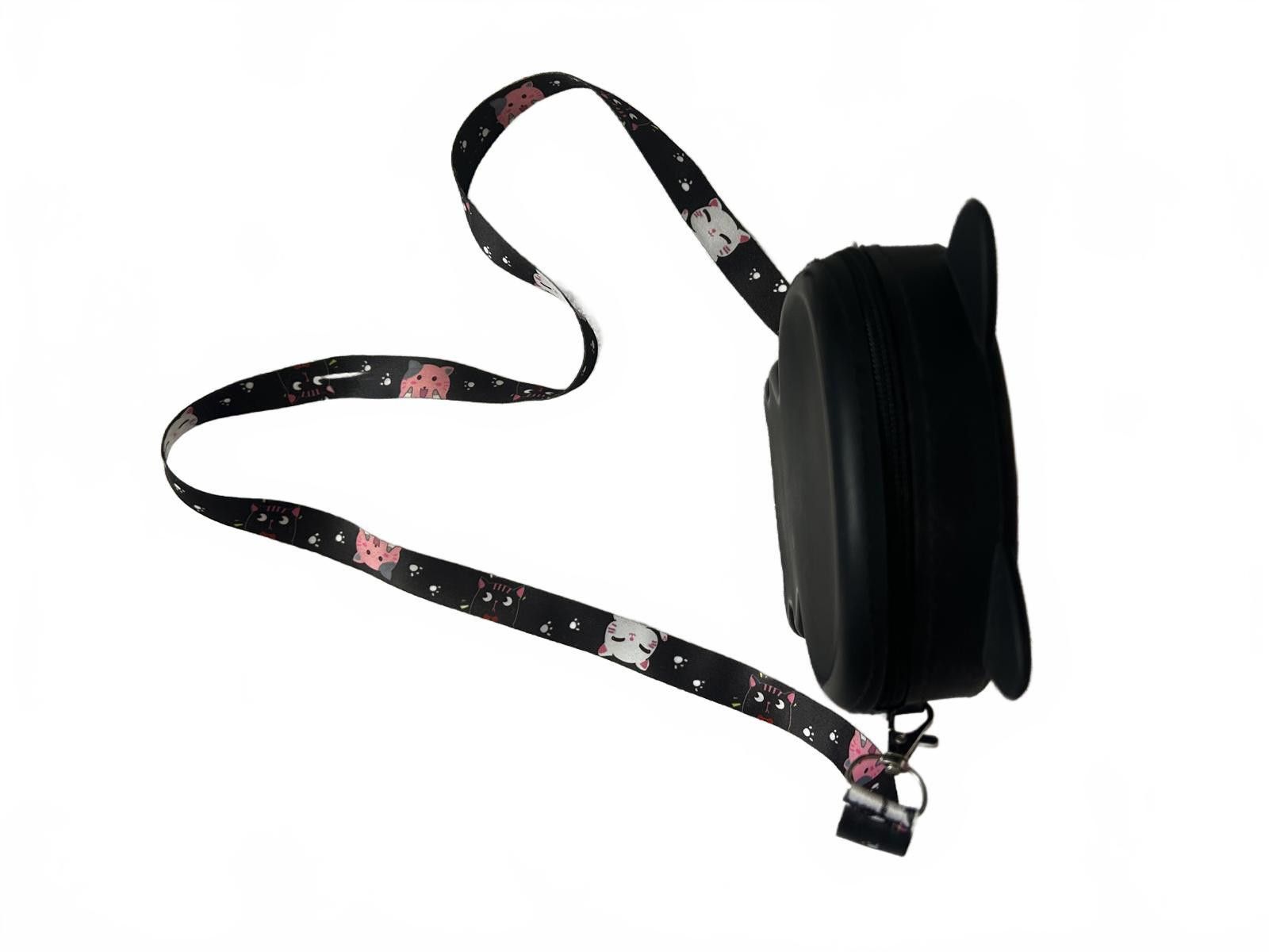 Designer Cute Black Cat Crossbody Bag with Bow - Perfect 4 Cat Lovers Size ONE SIZE - 2 Thumbnail