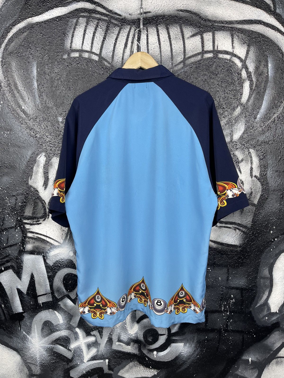 JNCO JNCO Vintage Y2K 8 Ball Logo Blue Polyester Short Sleeve Shirt Men’s Size XL Size US XL / EU 56 / 4 - 10 Thumbnail