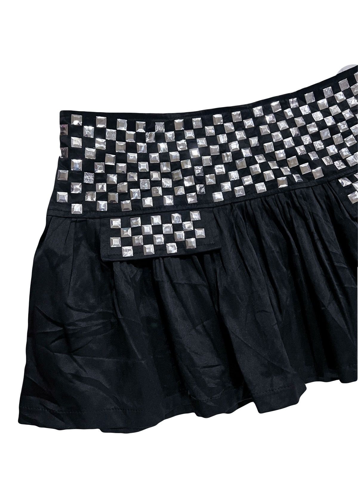 Japanese Brand Long Da pleated stud mini skirt 🖤🧛🏻‍♀️ Size 28" / US 6 / IT 42 - 3 Thumbnail