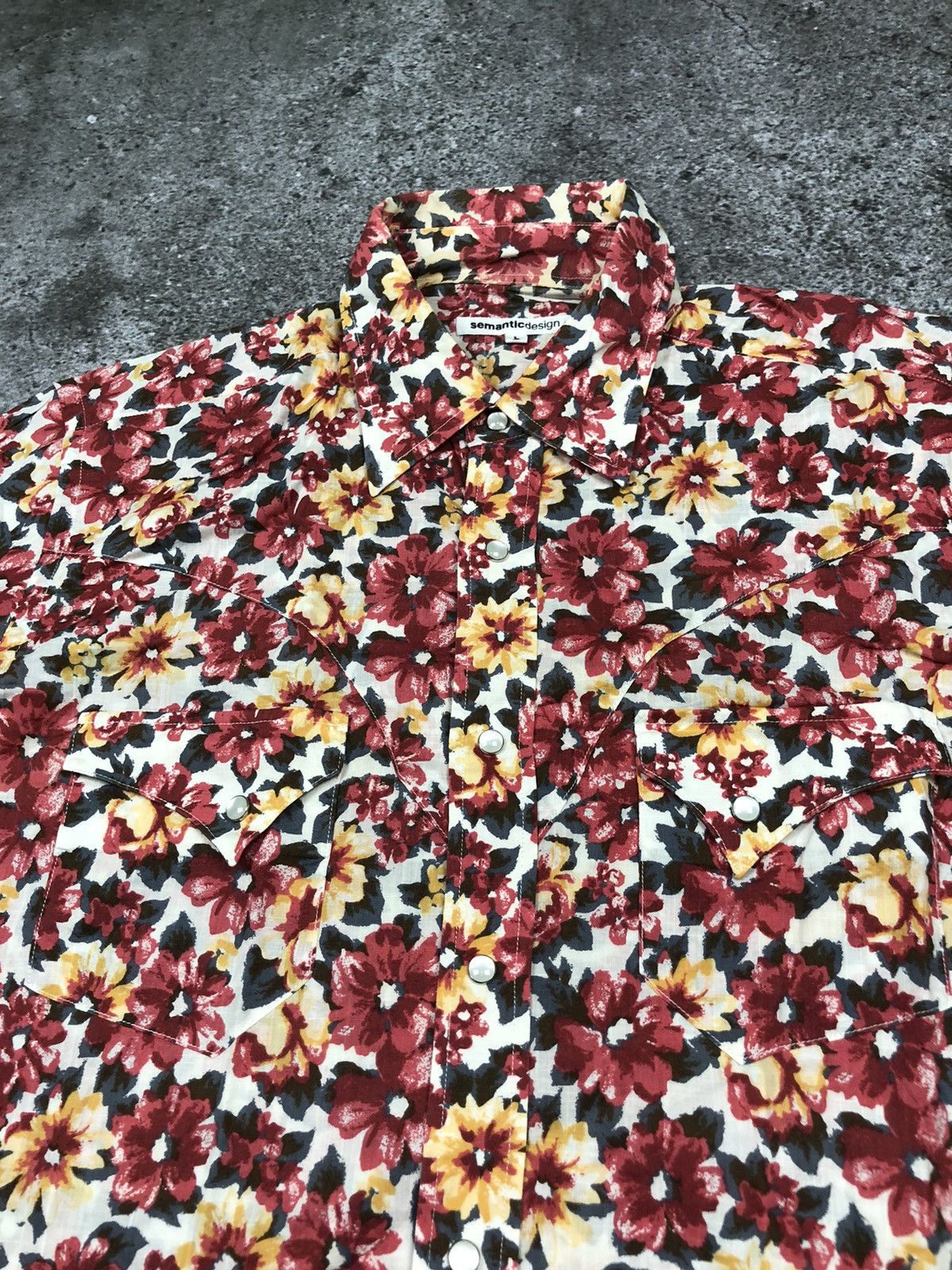 Beauty Beast × Jean Paul Gaultier × semanticdesign SEMANTIC DESIGN Flower Print Button Size US L / EU 52-54 / 3 - 3 Thumbnail