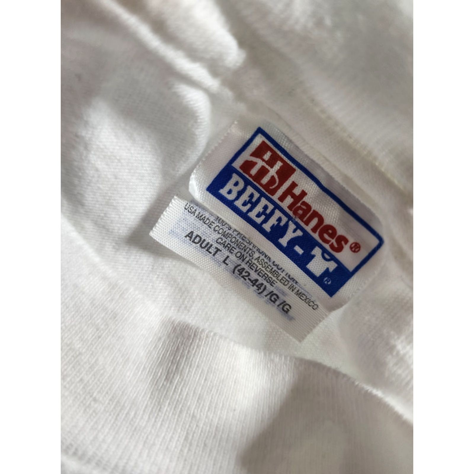Hanes VINTAGE Hanes 90s Military Bomber Airplane T-Shirt Adult Large White Graphic Print Crew Neck Mens Size US L / EU 52-54 / 3 - 5 Thumbnail