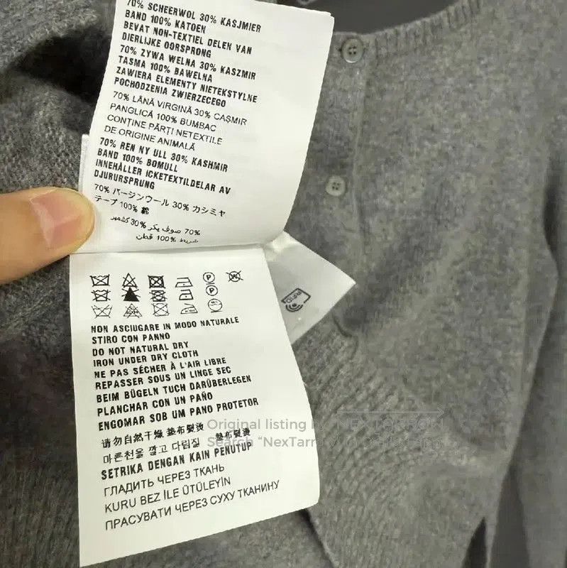 Miu Miu Miu Miu Winter Charcoal Cashmere Cardigan . Size M / US 6-8 / IT 42-44 - 7 Thumbnail