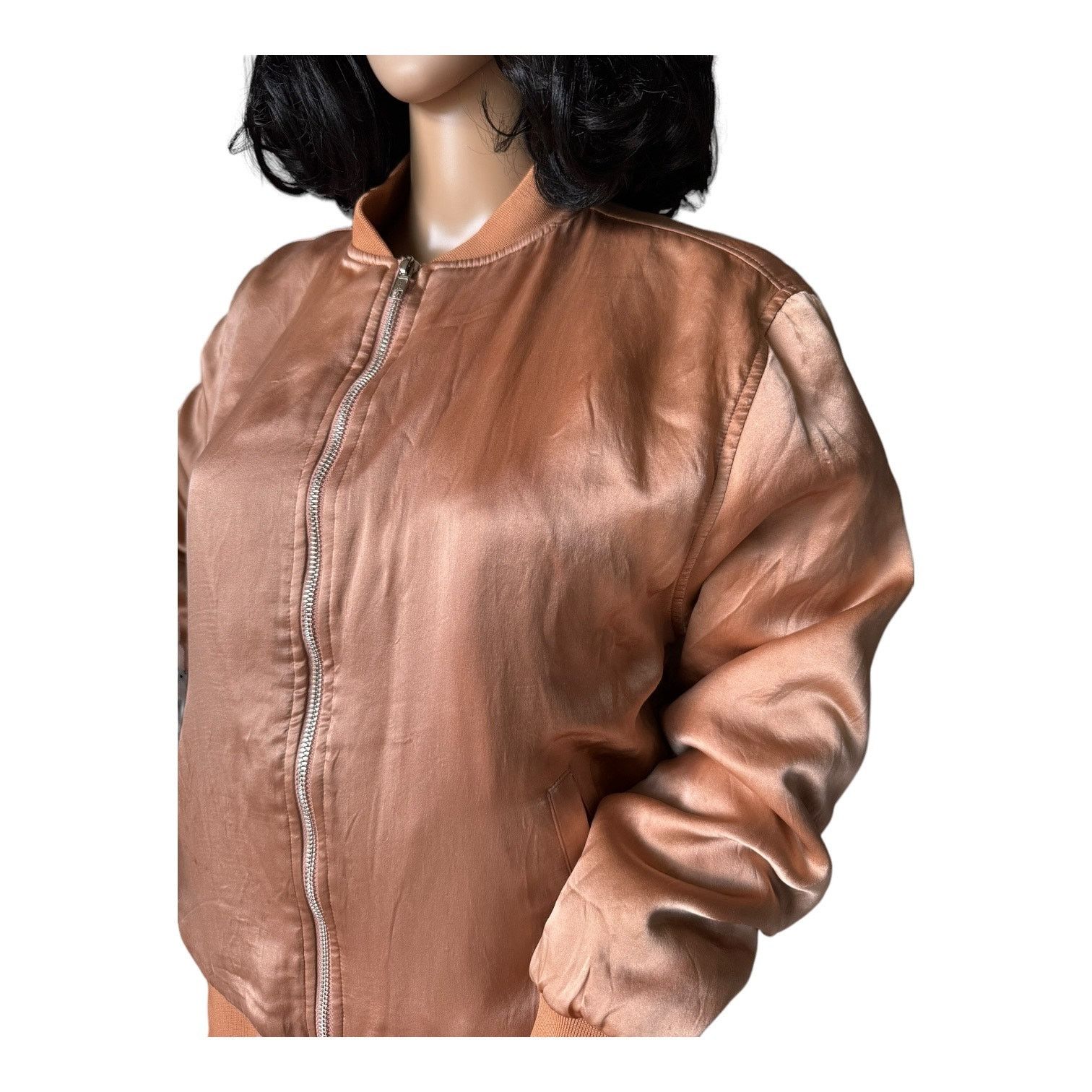 Vintage M.A.P silk boomer jacket with zipper closing blush medium Size M / US 6-8 / IT 42-44 - 6 Thumbnail