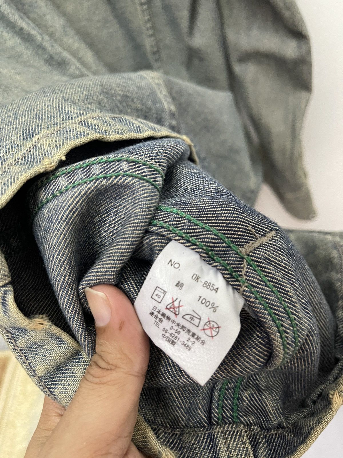 Vintage OSHKOSH Denim Distressed Trucker Jacket Streetwear