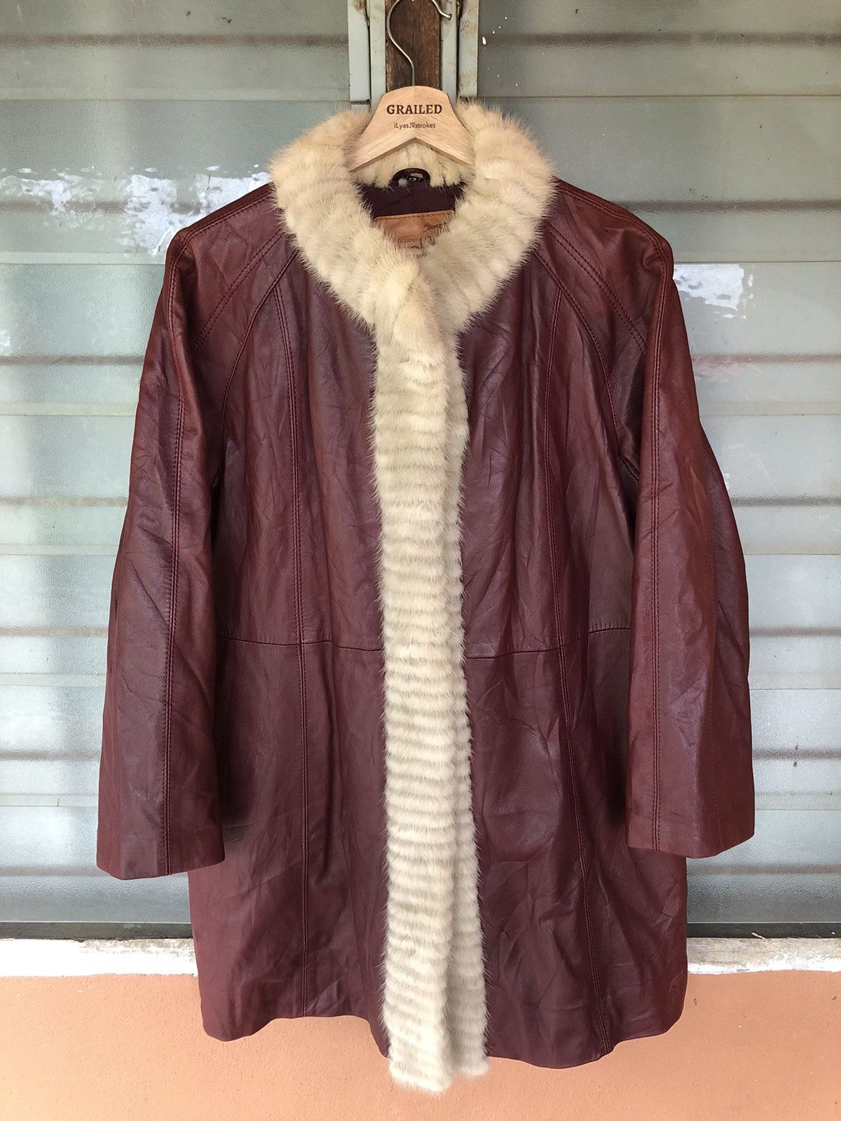 Japanese Brand Vintage Wolf Fur Leather Sheepskin Coat Jacket Size M / US 6-8 / IT 42-44 - 2 Thumbnail