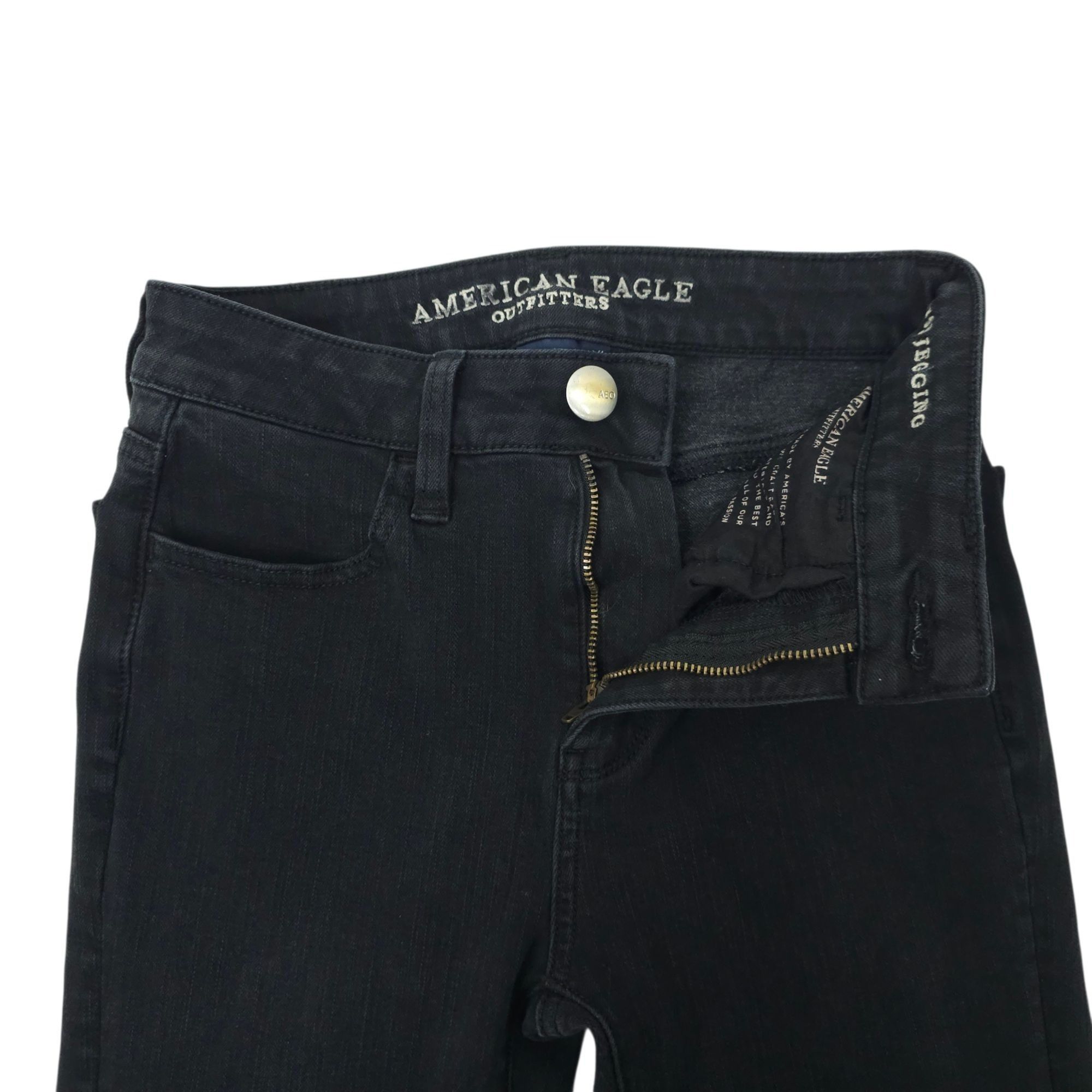 American Eagle Outfitters American Eagle Hi Rise Jegging Skinny Jeans Womens 00 R Size 24" / US 00 / IT 34 - 8 Thumbnail
