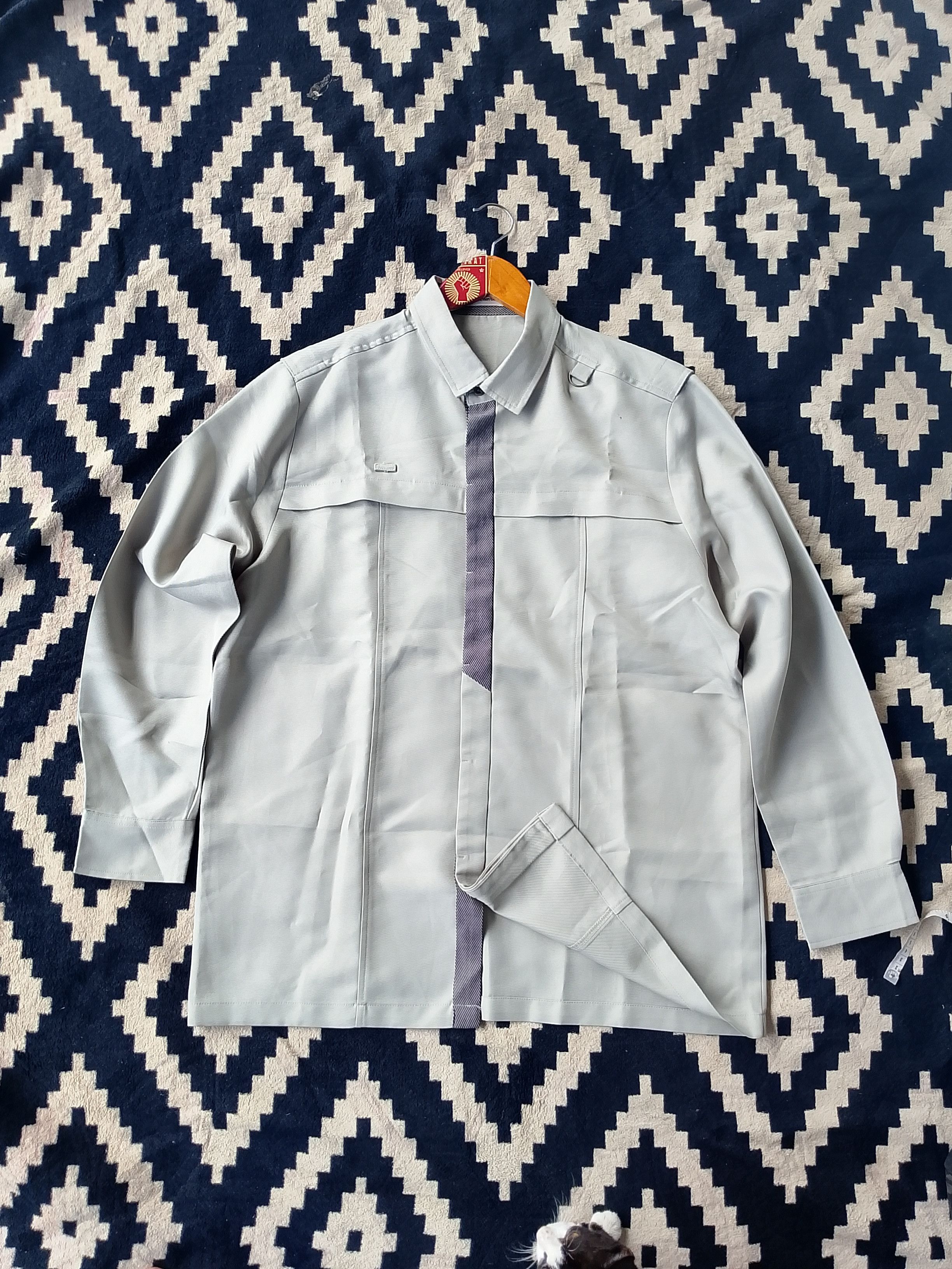 Other Vintage Chin Bee Collar Shirt Clean Tech Aesthetic Workwear Size US XL / EU 56 / 4 - 2 Thumbnail