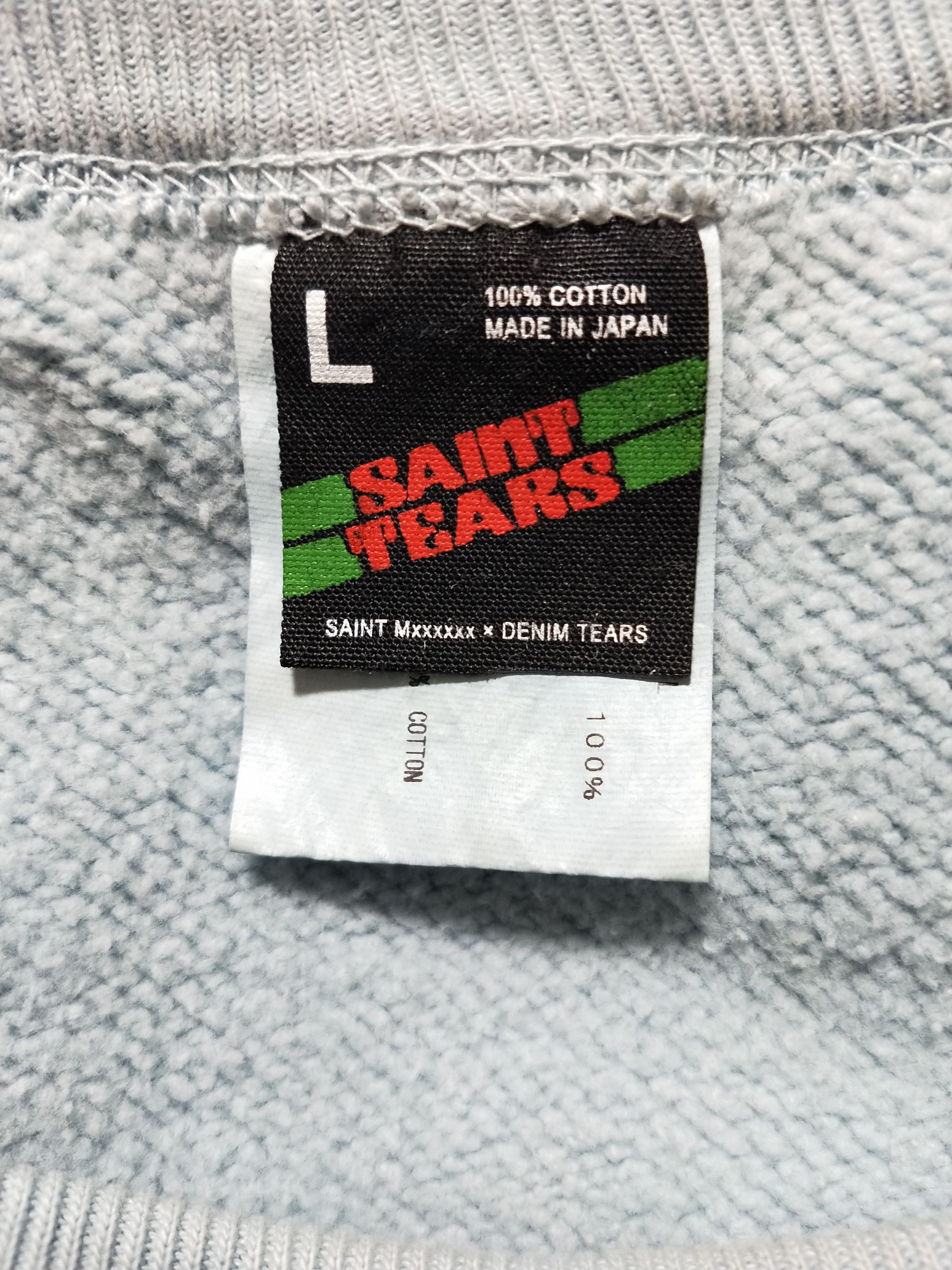 DENIM TEARS × Saint Michael 'Saint Tears' Logo Sweatshirt Size US L / EU 52-54 / 3 - 5 Thumbnail