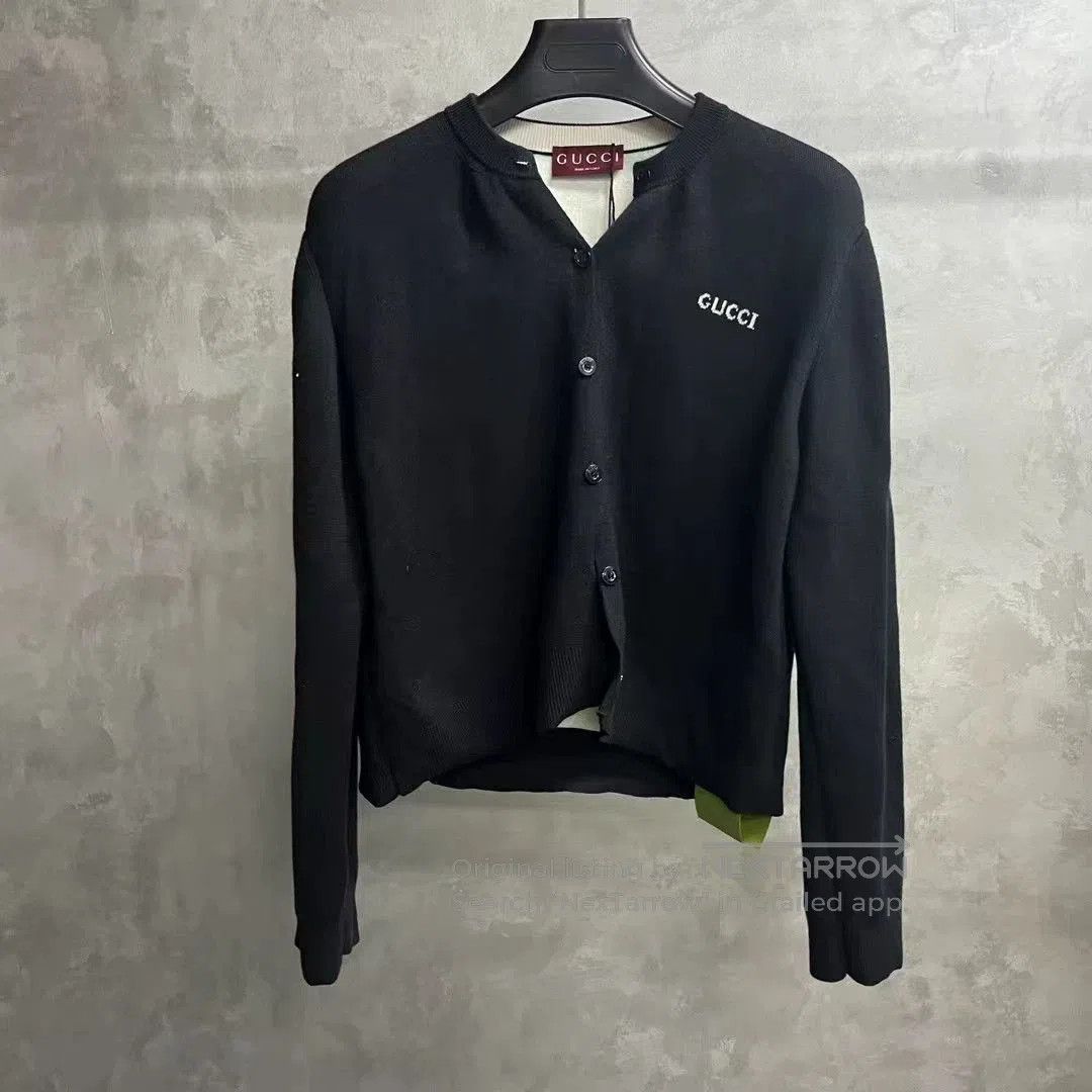 Gucci Gucci Black Wool Blend Jacquard Knit Sweater. Size US XXL / EU 58 / 5 - 1 Thumbnail