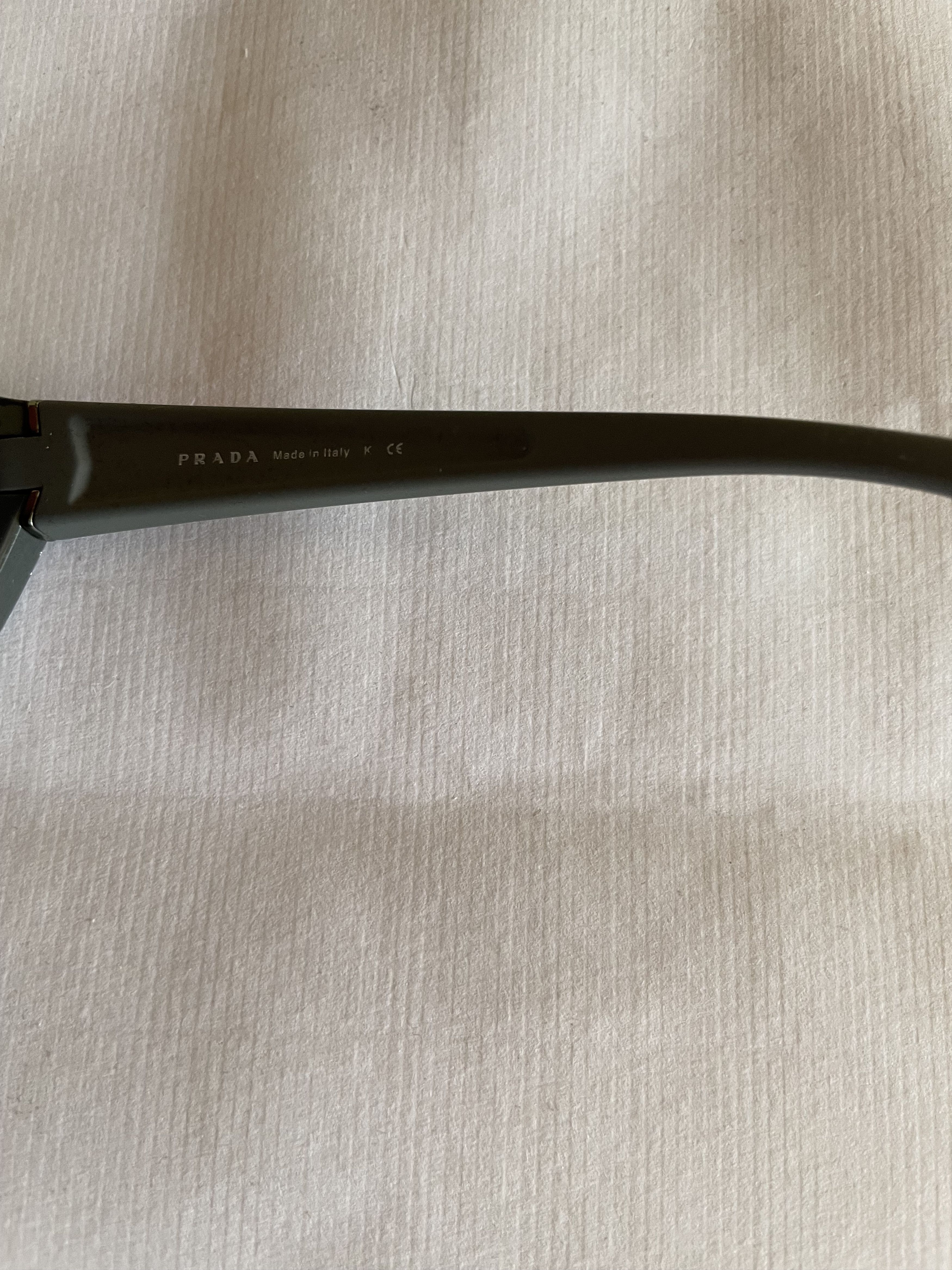 Prada Prada PS 06SS VY90D3 61 Matte Grey Rectangle Sunglasses. Size ONE SIZE - 3 Thumbnail