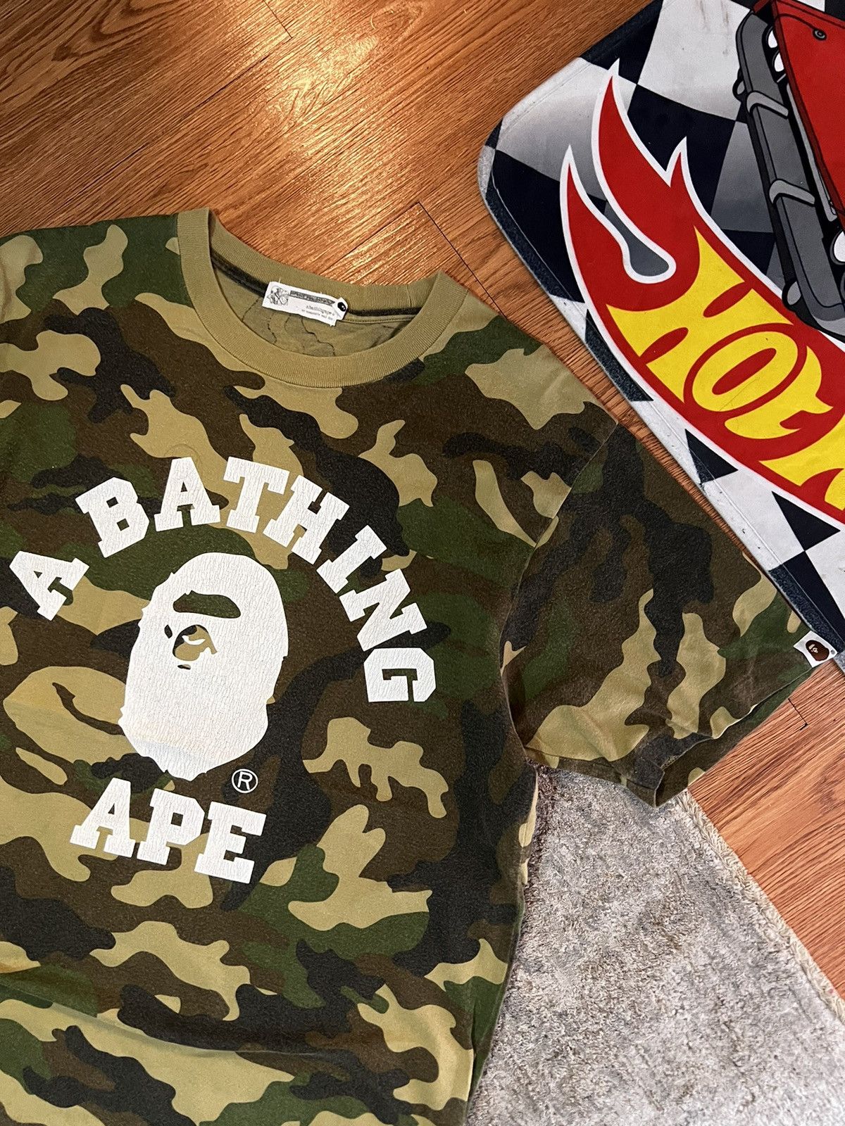 Bape × Vintage Woodland Camo College Tee Size US M / EU 48-50 / 2 - 2 Thumbnail
