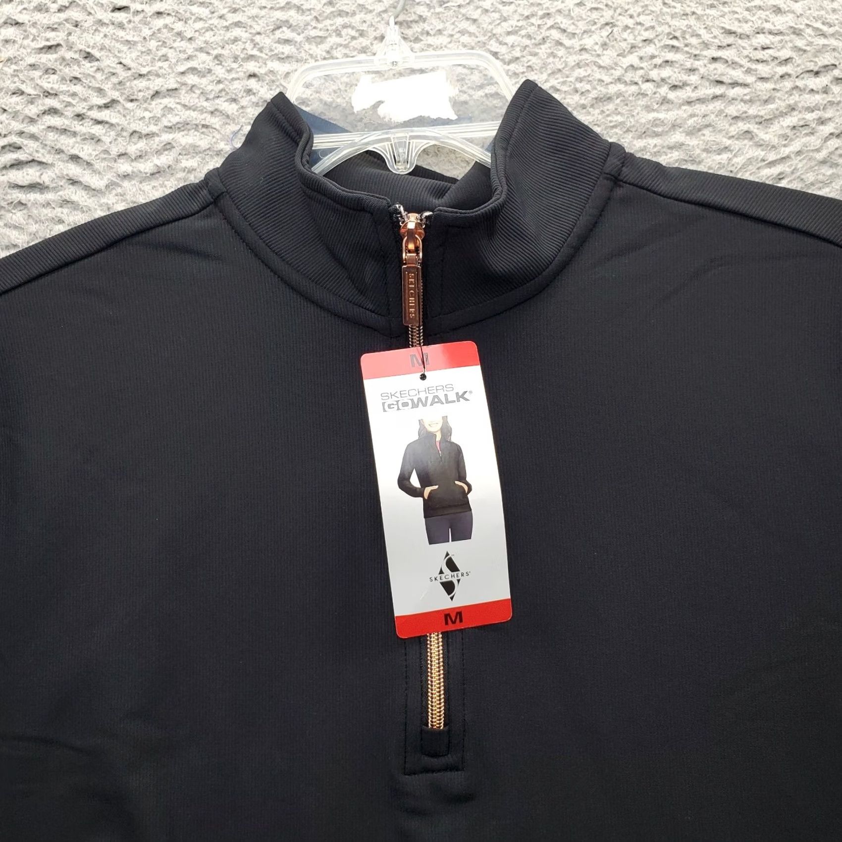 SKECHERS Skechers Go-Walk Pullover Womens Medium Black Quick Dry Moisture Wicking 1/4 Zip Size M / US 6-8 / IT 42-44 - 5 Thumbnail