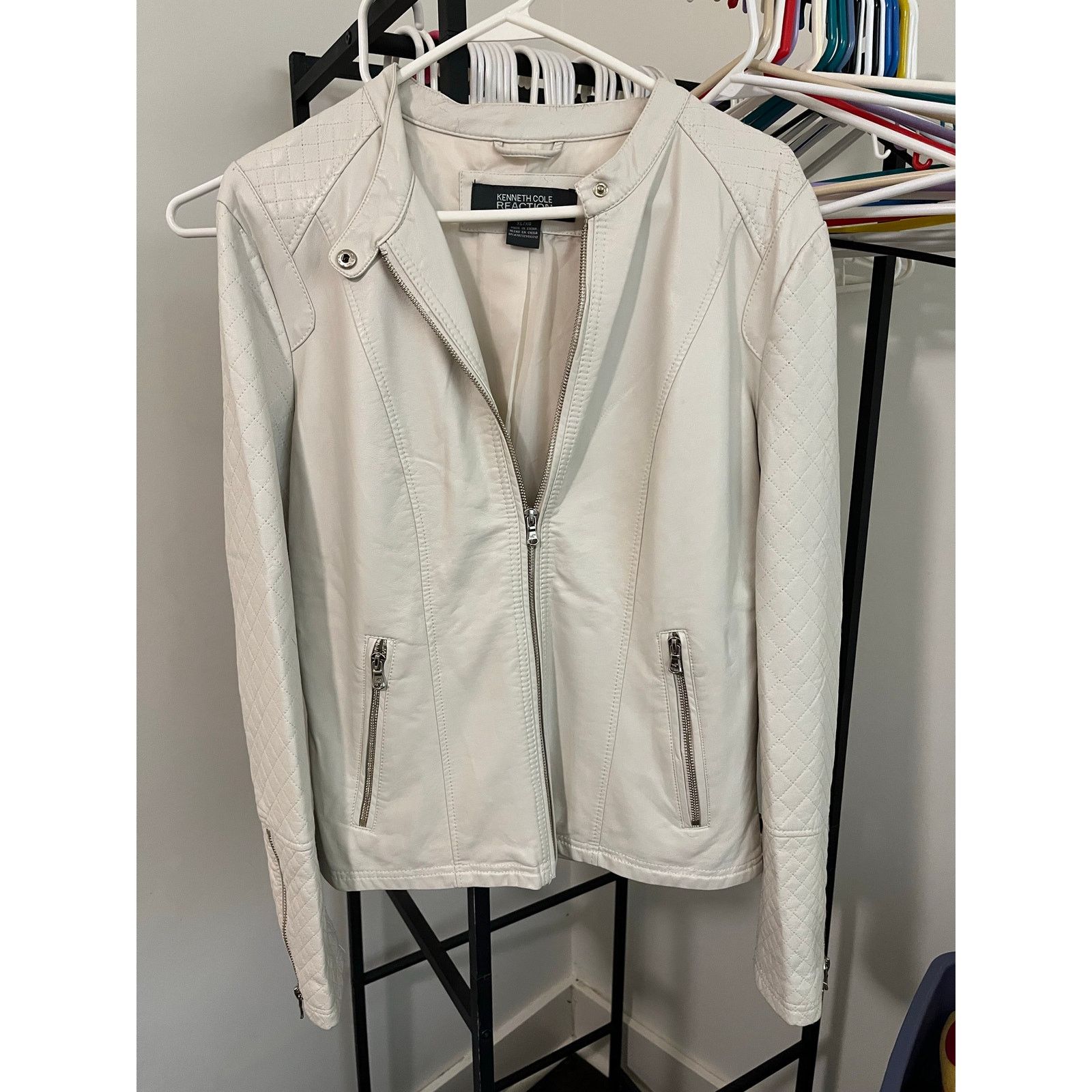 Other Kenneth Cole REACTION XL Faux Leather Jacket Size XL / US 12-14 / IT 48-50 - 1 Thumbnail