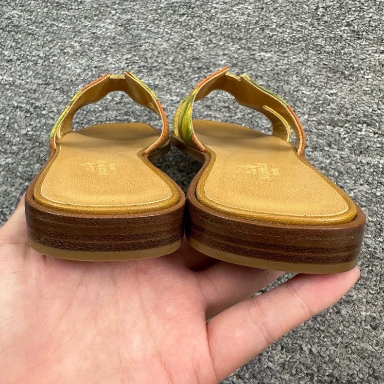 Hermes Hermes HType Canvas Slide Sandals Size 36-2506 Size US 6 / IT 36 - 6 Thumbnail