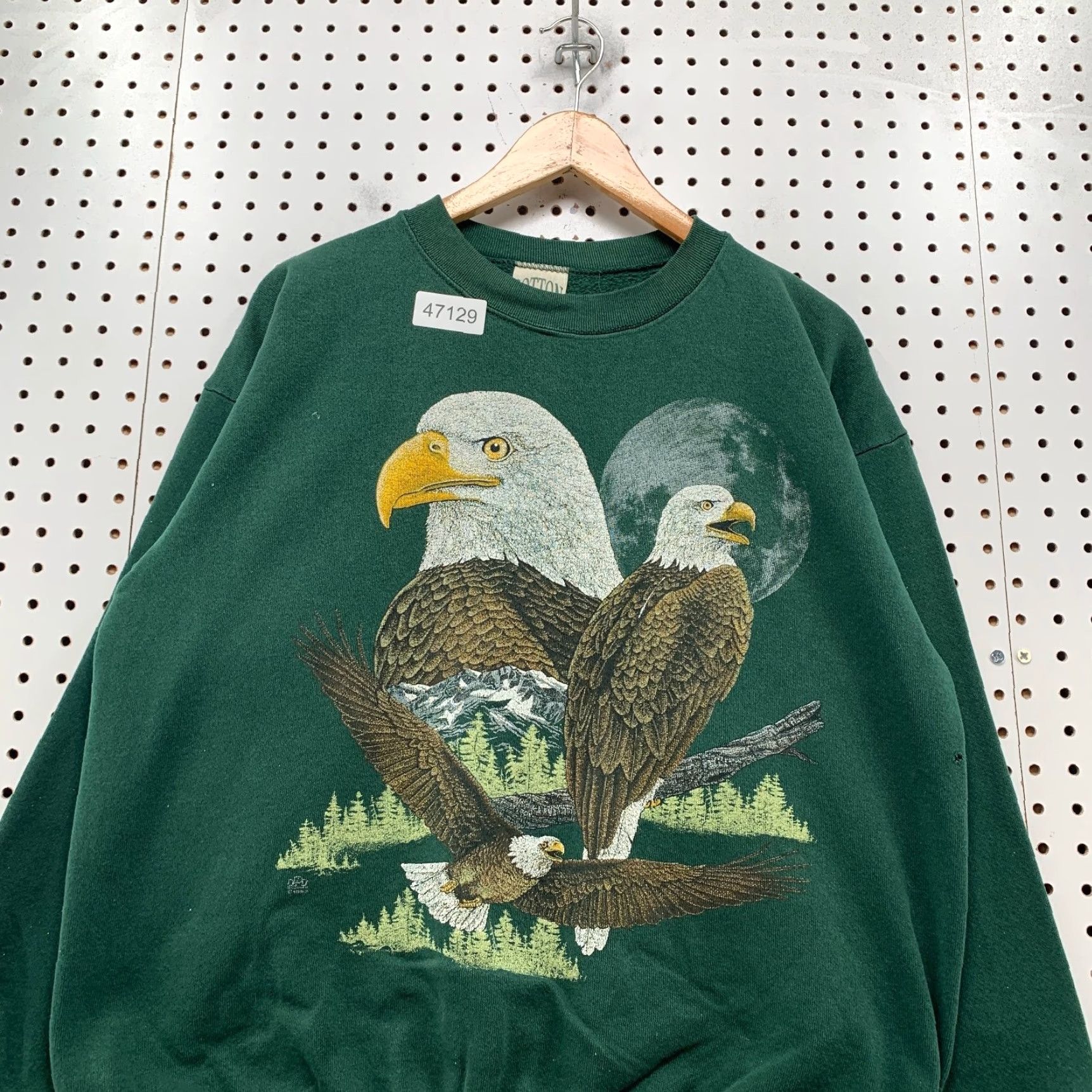Vintage VINTAGE Cotton Grove Sweatshirt Mens L Green Eagle Nature USA Outdoor Cotton Grove Sweatshirt Animals Bird Nature USA L Mens Green Vintage Size US L / EU 52-54 / 3 - 4 Thumbnail