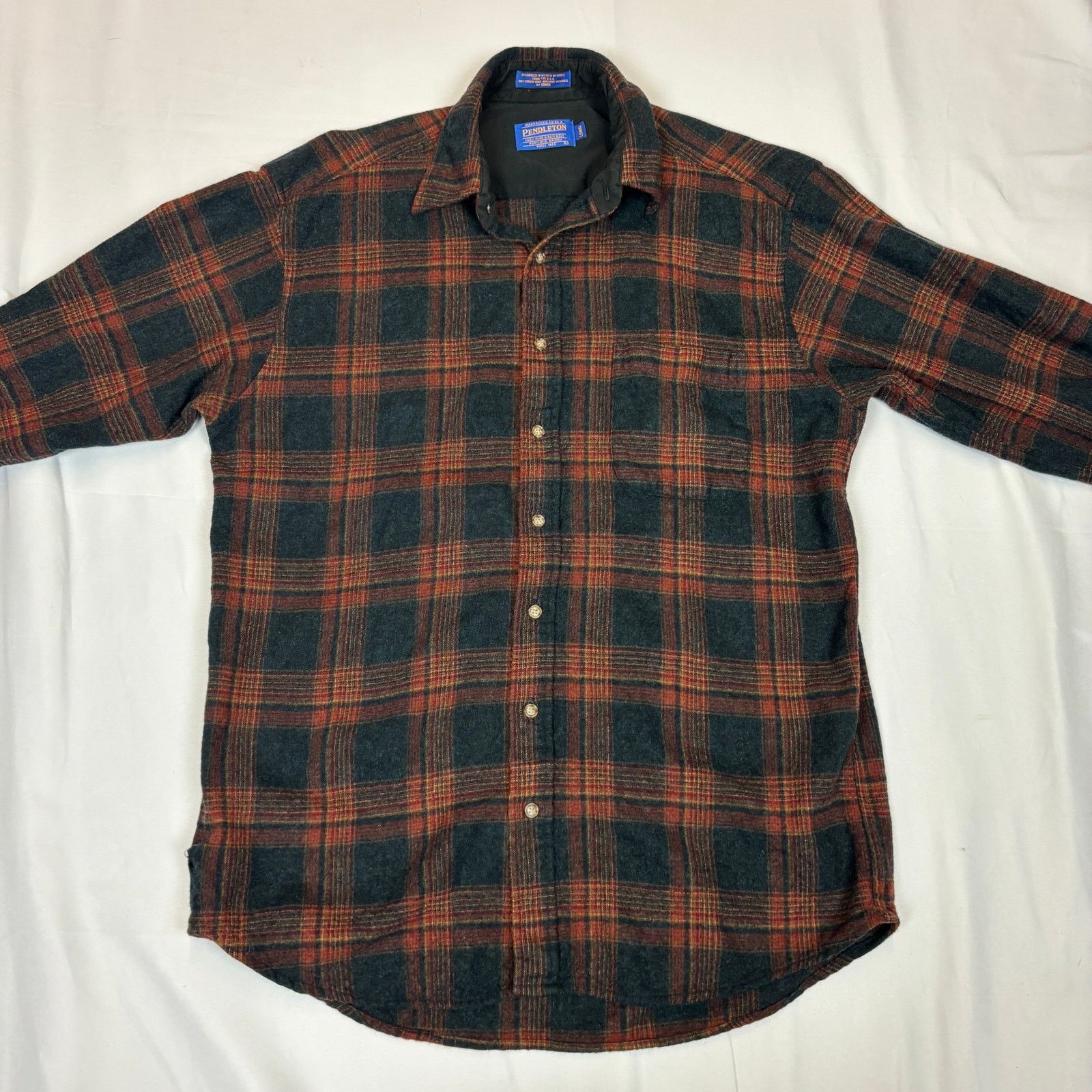 Pendleton Pendleton Wool Check Flannel Men's Large Long Plaid Washable Size US L / EU 52-54 / 3 - 2 Thumbnail