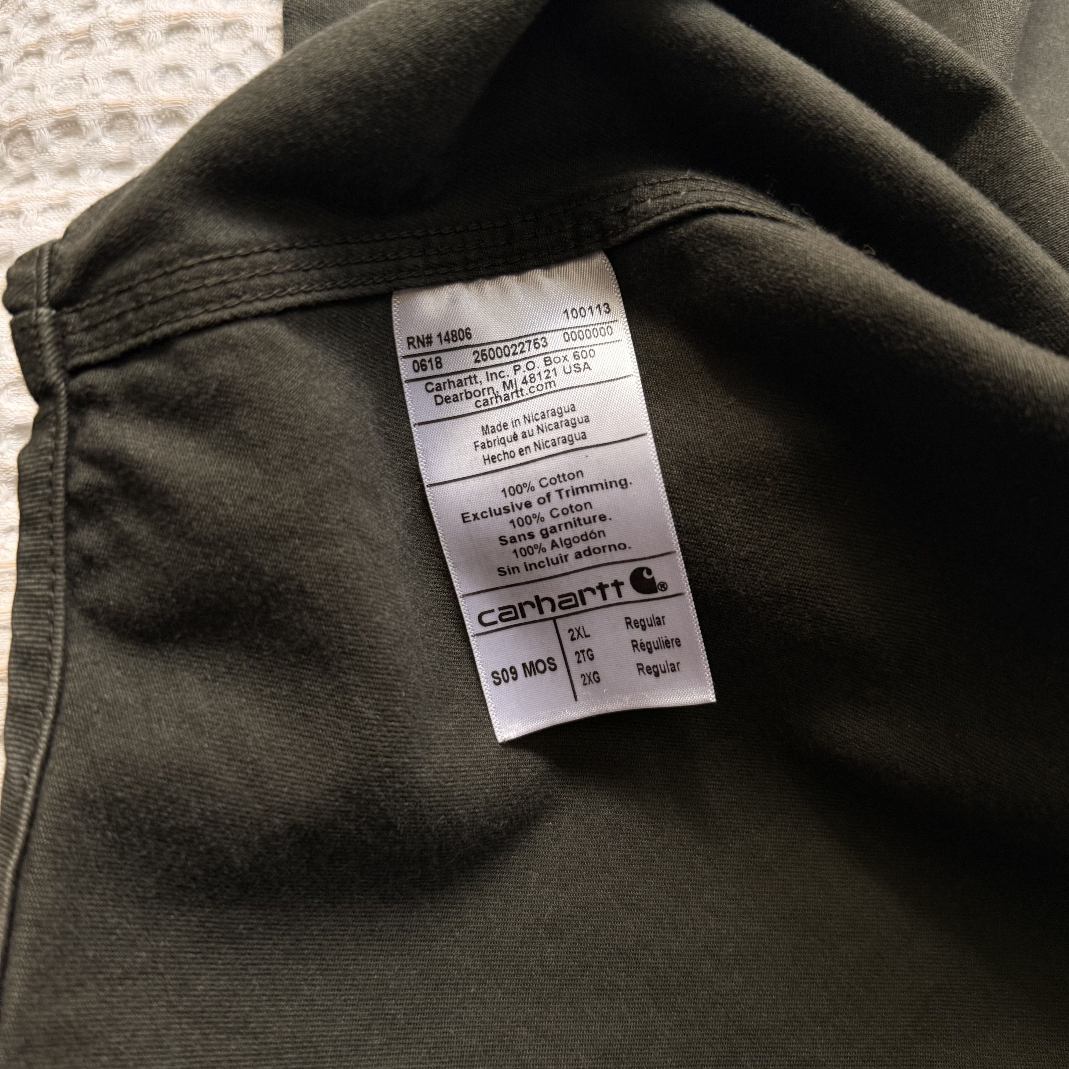 Carhartt Green Carharrt Work Shirt Size US XXL / EU 58 / 5 - 4 Thumbnail