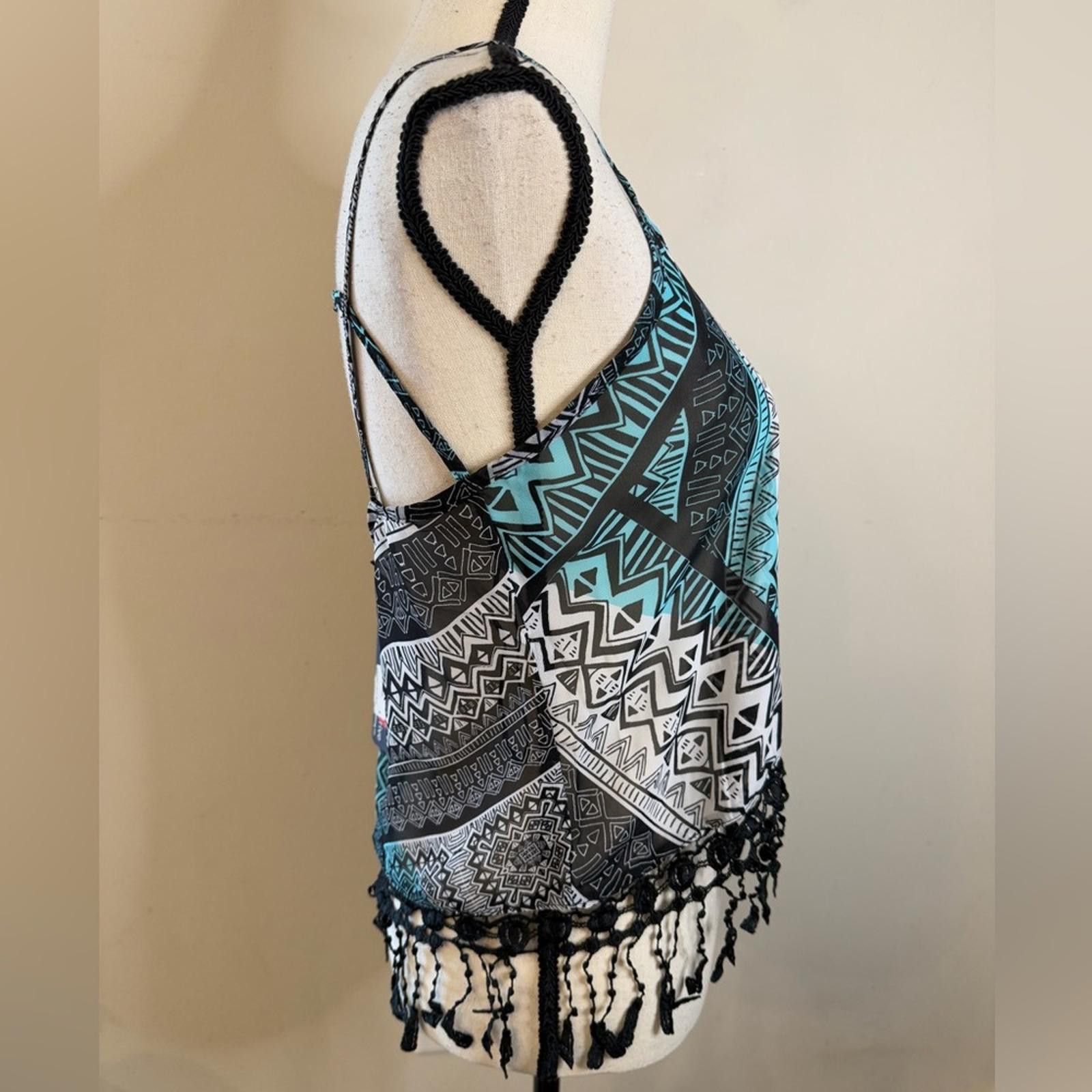 Other Ocean Drive colorful open back tasseled tank top SZ SM Size S / US 4 / IT 40 - 3 Thumbnail