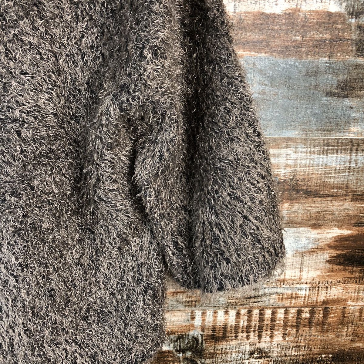 Homespun Knitwear DLL Fashion Messange Grey Mohair fur shaggy Knitwear #C077 Size M / US 6-8 / IT 42-44 - 16 Thumbnail