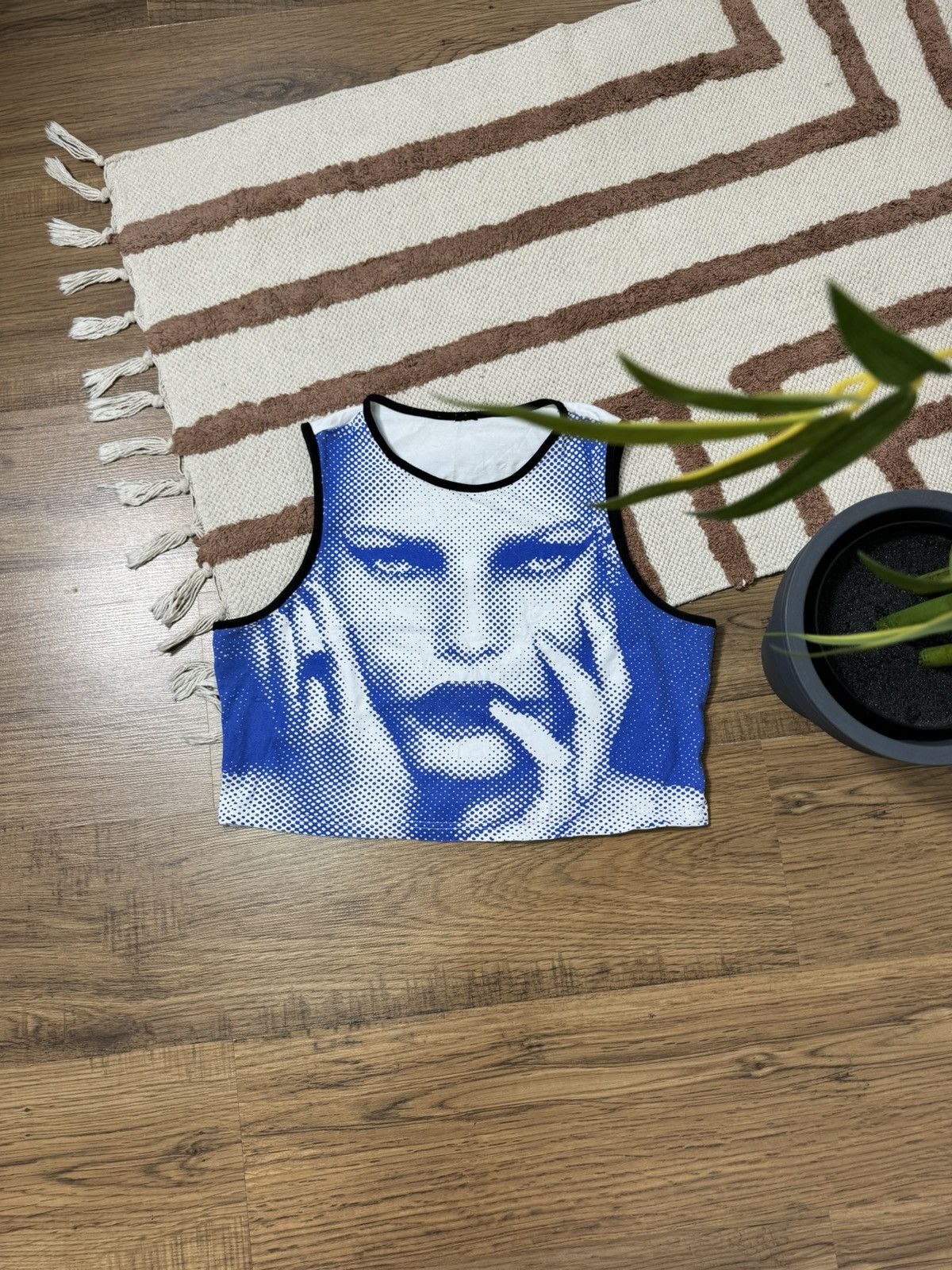 Vintage FACE PRINTE LIKE STUSSY TANK TOP Size L / US 10 / IT 46 - 2 Thumbnail