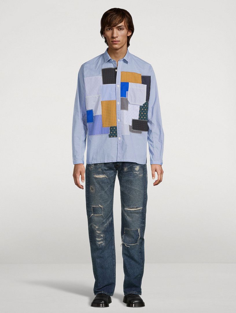 Junya Watanabe o1h1sh10525 Patchwork Shirt in Multicolor Size US M / EU 48-50 / 2 - 5 Thumbnail