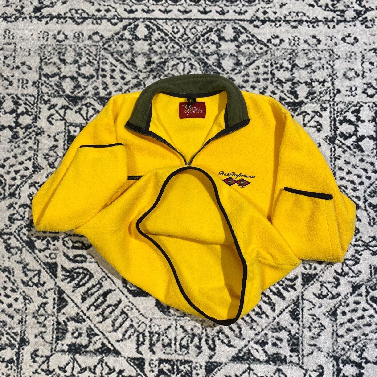 Peak Performance × Vintage Peak Performance Yellow Polyester Halfzip Fleece Size XS Size US XS / EU 42 / 0 - 8 Thumbnail