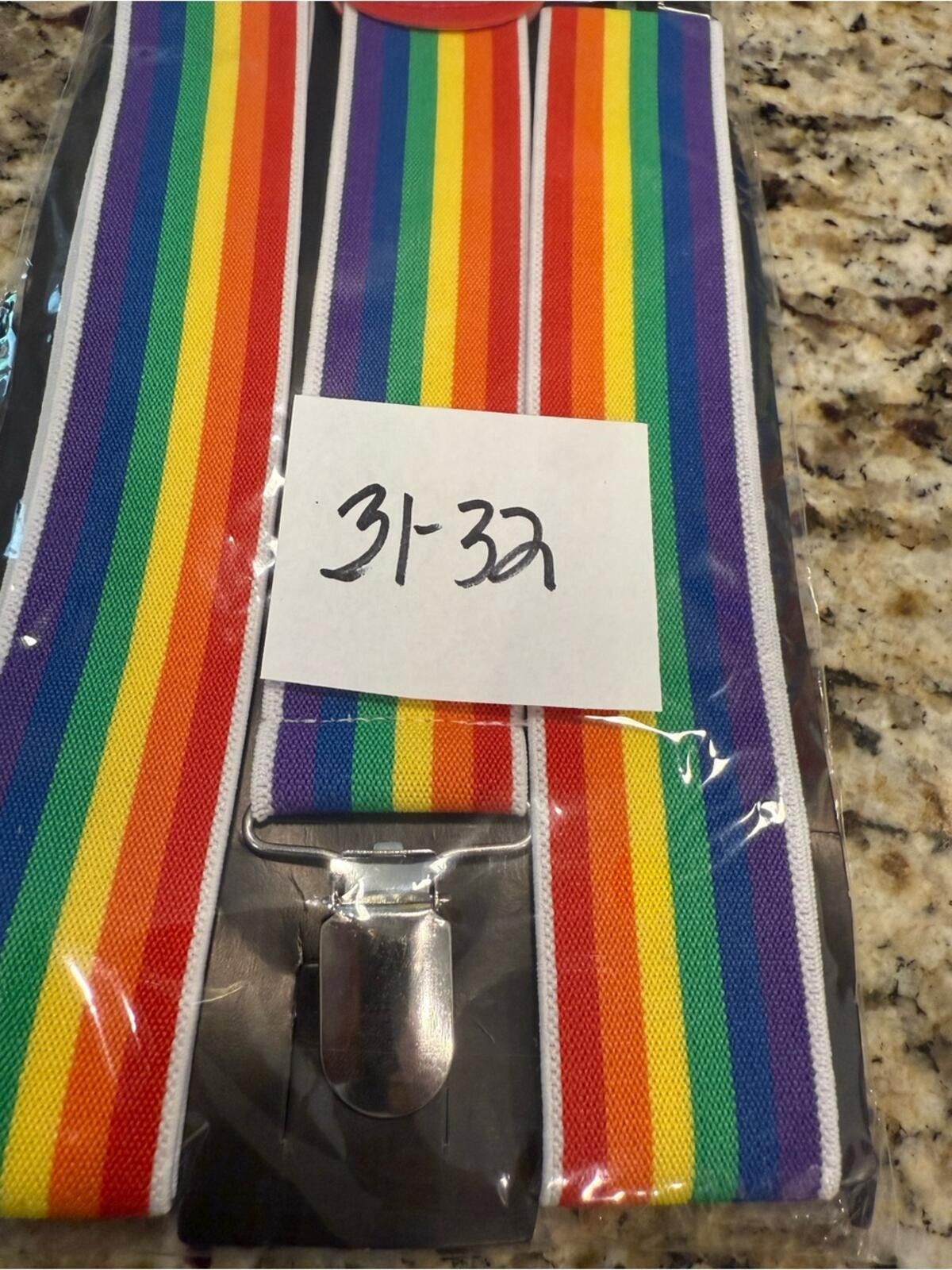 Share Spirit Homme Spirit Halloween rainbow colorful clown suspenders. OS. Size ONE SIZE - 6 Thumbnail