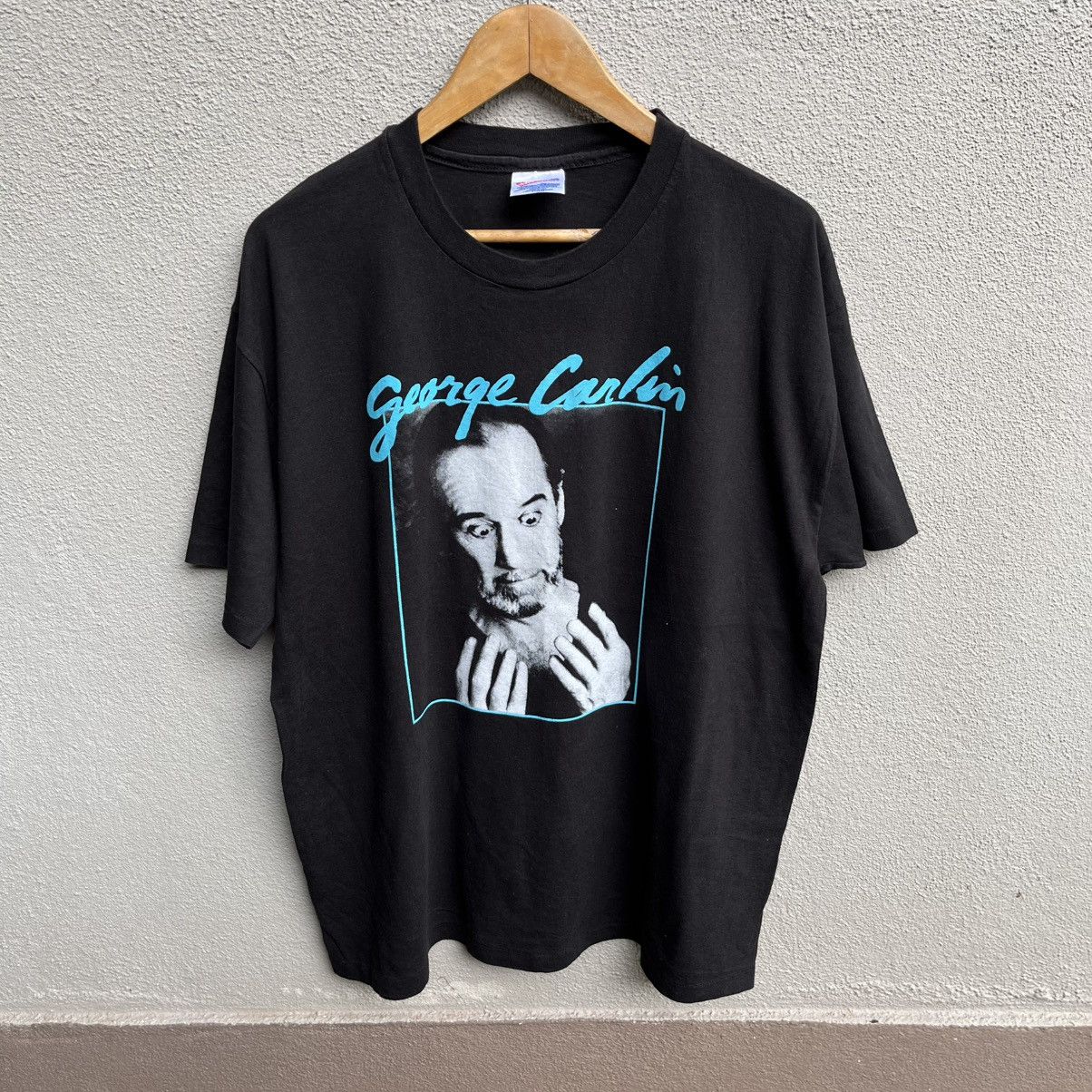 Vintage Vintage 90s GEORGE CARLIN tee horror graphic Size US XL / EU 56 / 4 - 1 Thumbnail