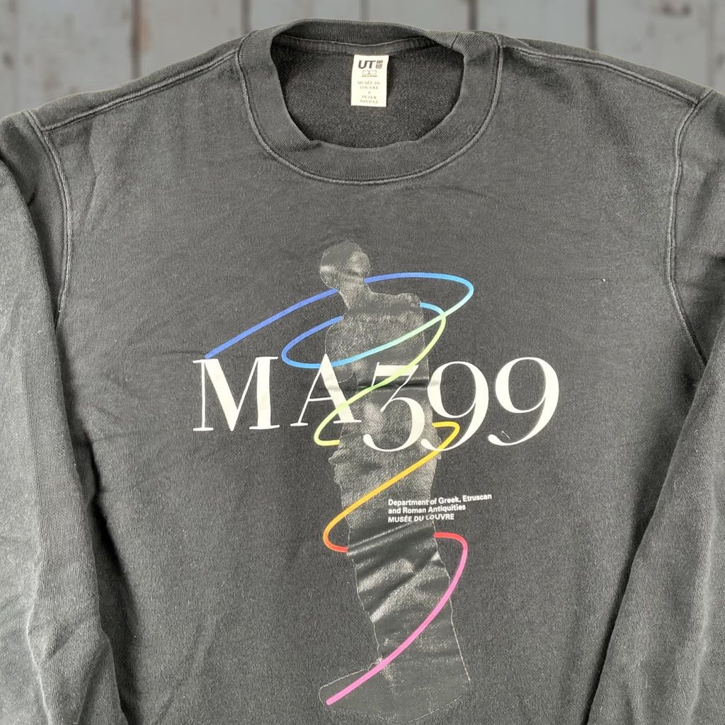 Uniqlo VINTAGE Uniqlo Sweatshirt Mens L Black Peter Saville Musee Du Louvre Aphrodite Venus de Milo Etruscan Roman 90s Concert Art Statue Size US L / EU 52-54 / 3 - 1 Thumbnail