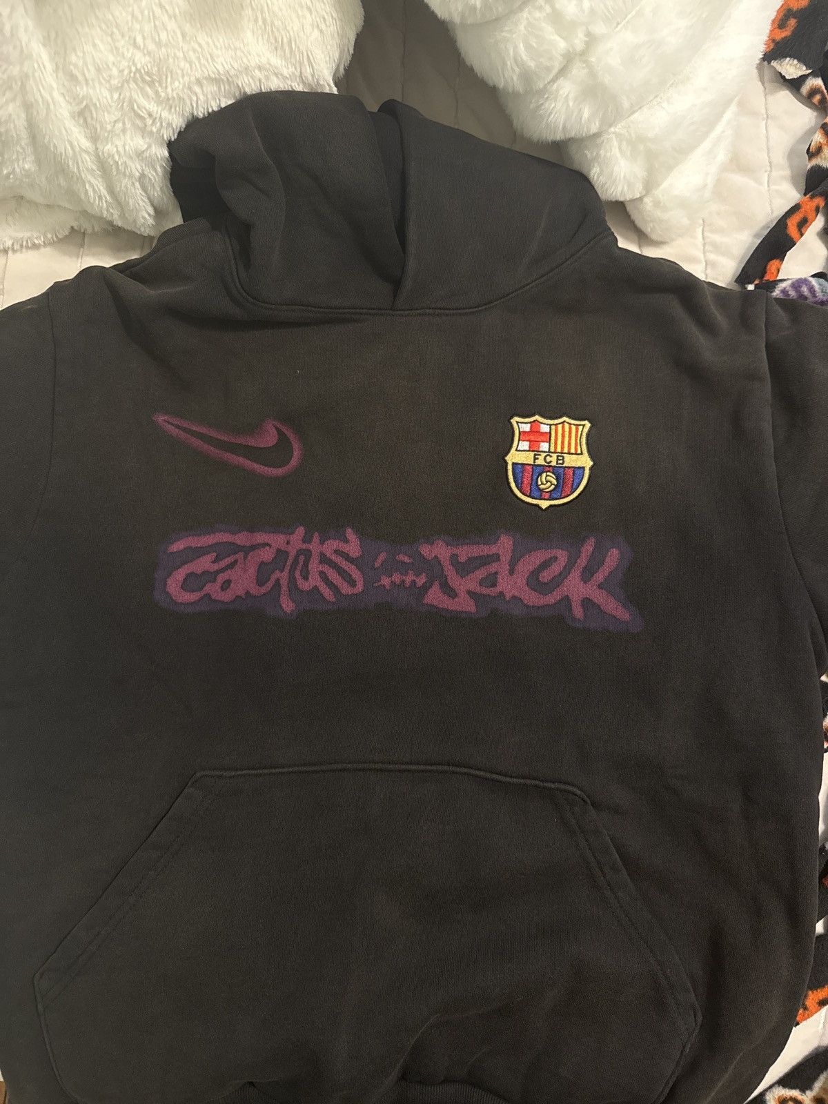 トップス cactus jack NIKE Barcelona Logo Hoodie Buy Nike FC Barcelona x Cactus Jack Spray Logo Hoodie 'Blue