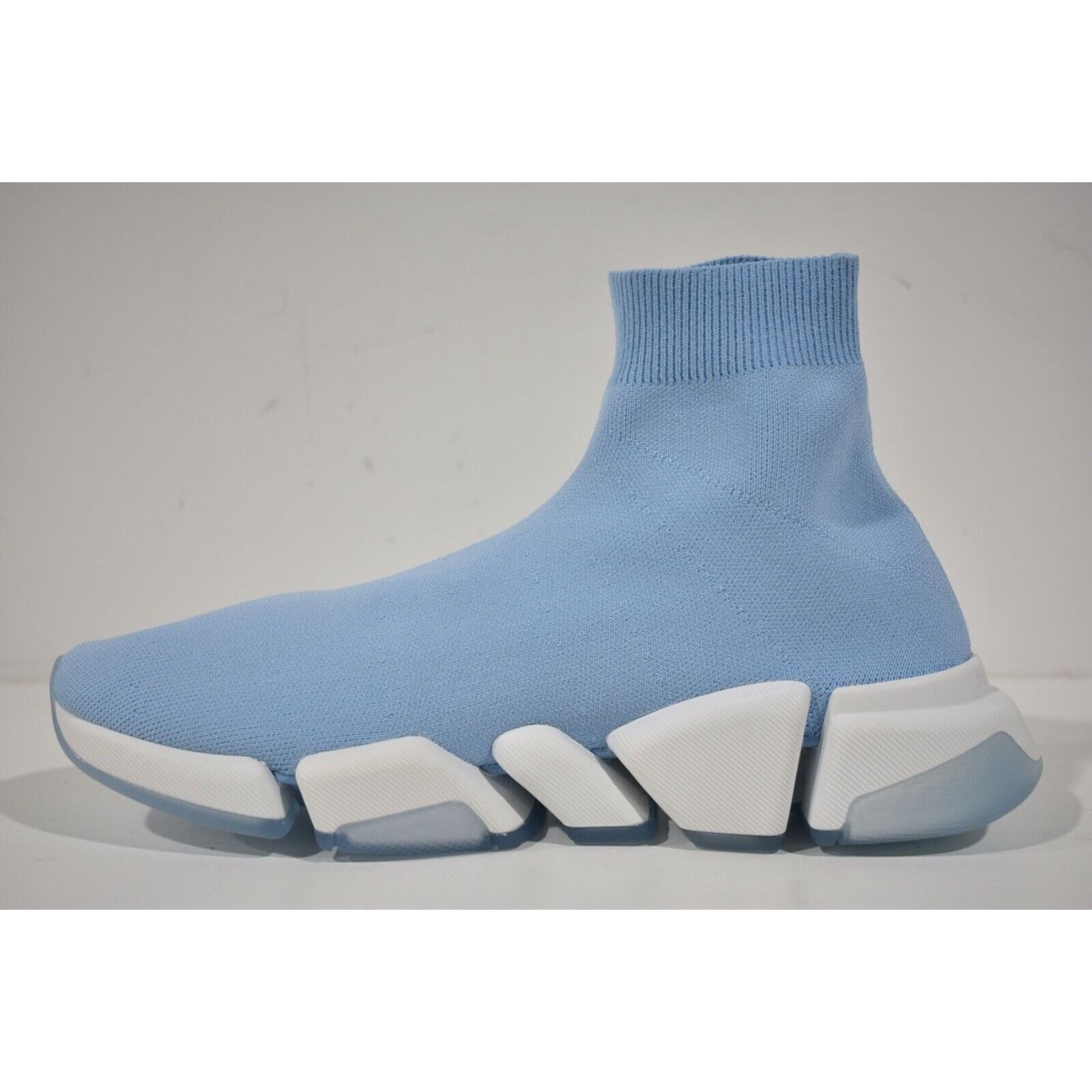 Balenciaga Balenciaga Mens Speed 2.0 Sock Blue White Size US 13 / EU 46 - 7 Thumbnail