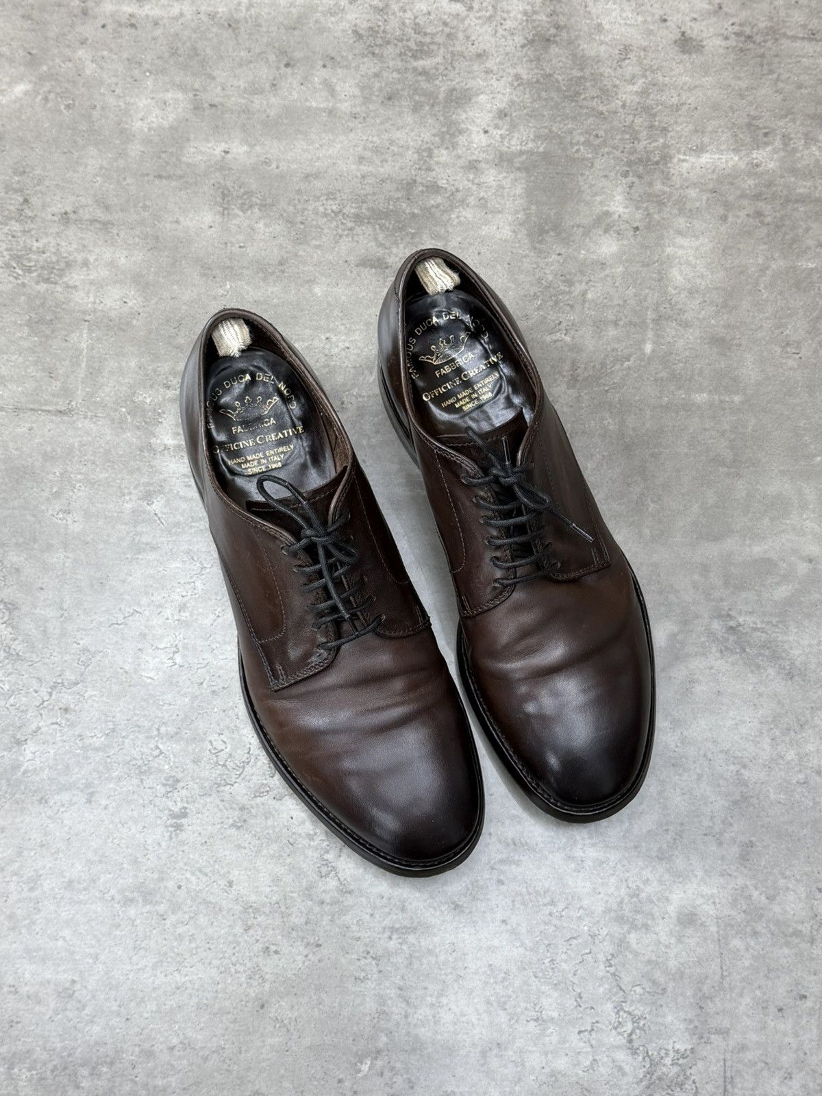 Officine Creative Officine Creative Brown Leather Lace Up Shoes Size 42 Size US 9 / EU 42 - 1 Thumbnail