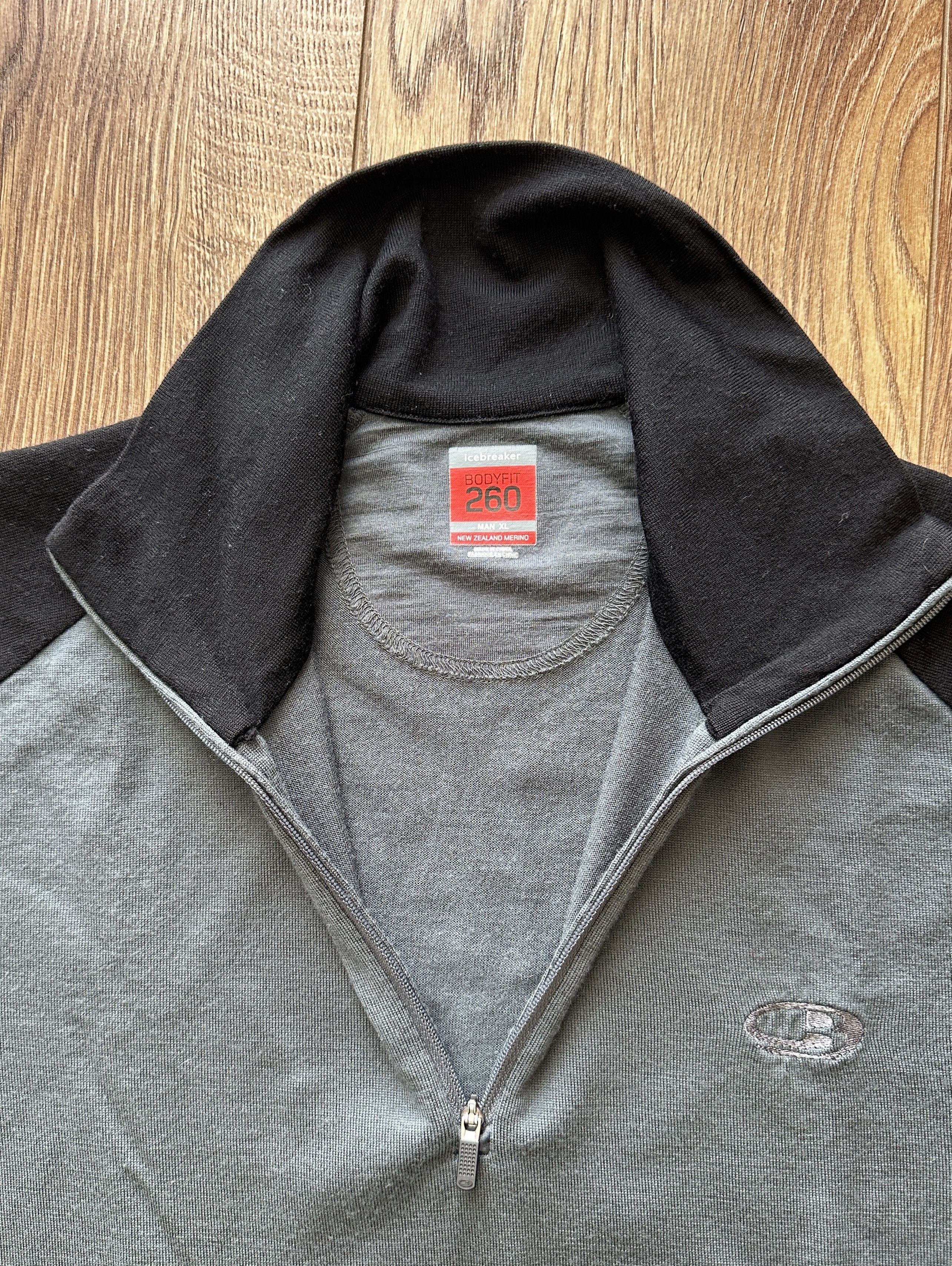 ICEBREAKER Bodyfit 260 Merino Wool Zip Long-Sleeve Size XL