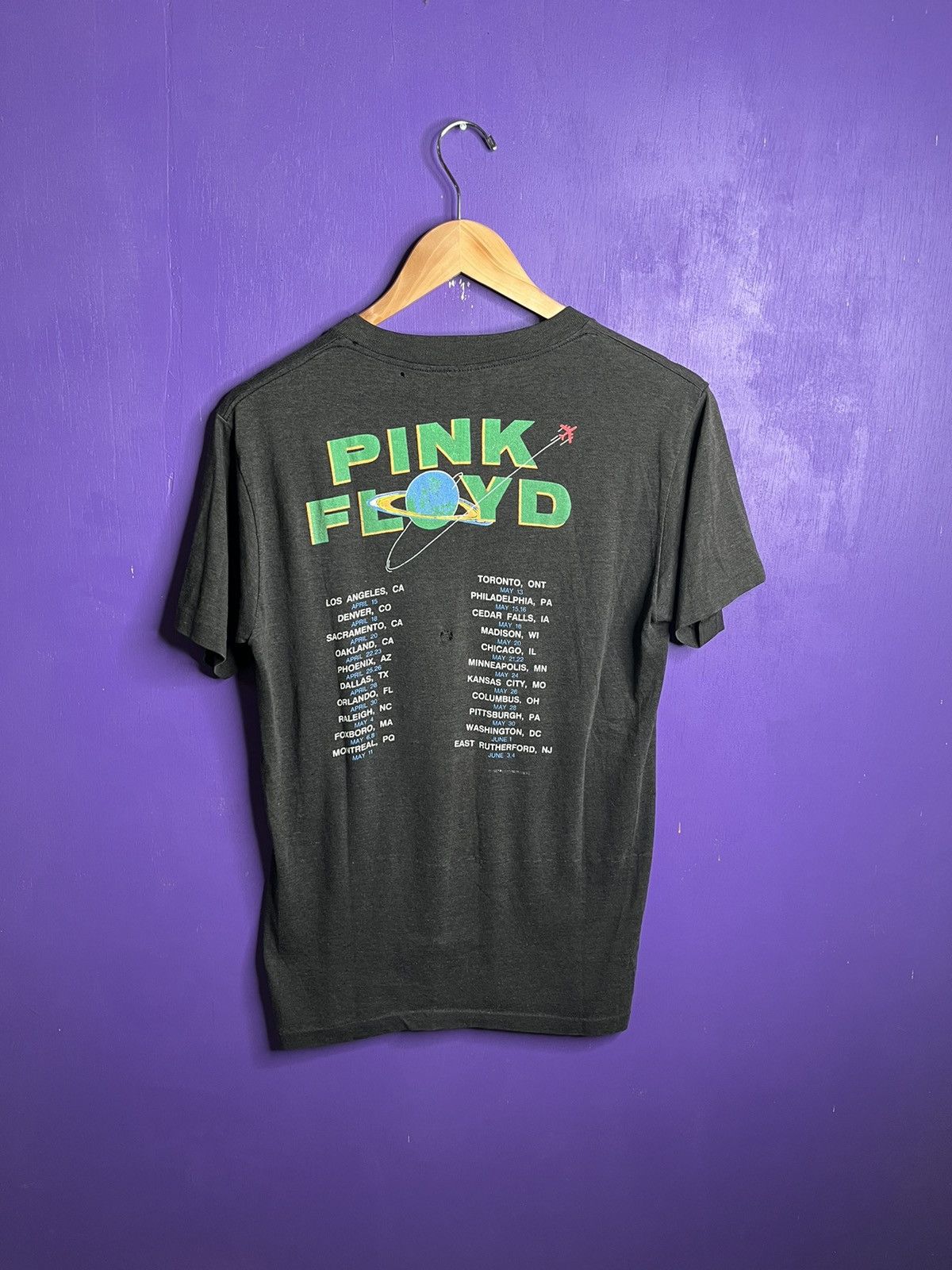 Band Tees × Vintage Vintage 1987 Pink Floyd dark side of the moon tour tee Size US M / EU 48-50 / 2 - 2 Thumbnail