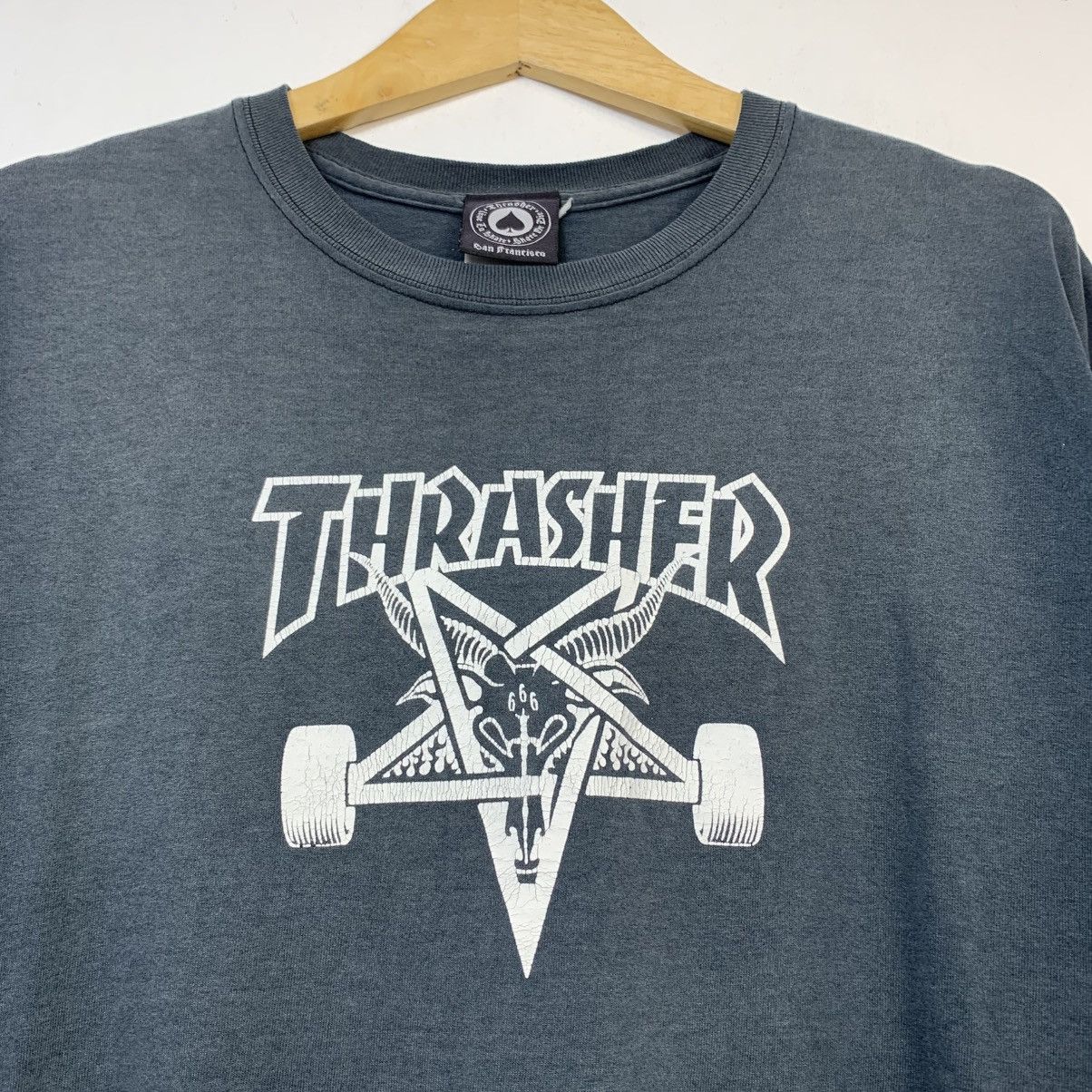 Thrasher Vintage 90s Trasher Sunfaded by Powell Perata Size XL Size US XL / EU 56 / 4 - 3 Thumbnail