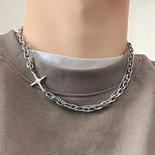 Other Double Chain Cross Necklace Size ONE SIZE - 4 Thumbnail