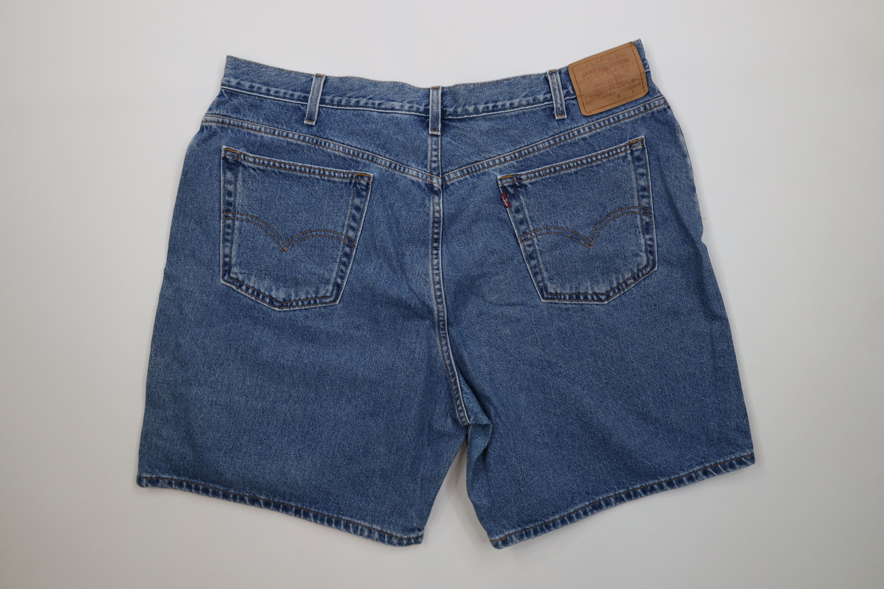 Levi's Vintage Y2K 2001 Levis Denim Jean Shorts Jorts Blue Cotton Size 22" - 10 Thumbnail